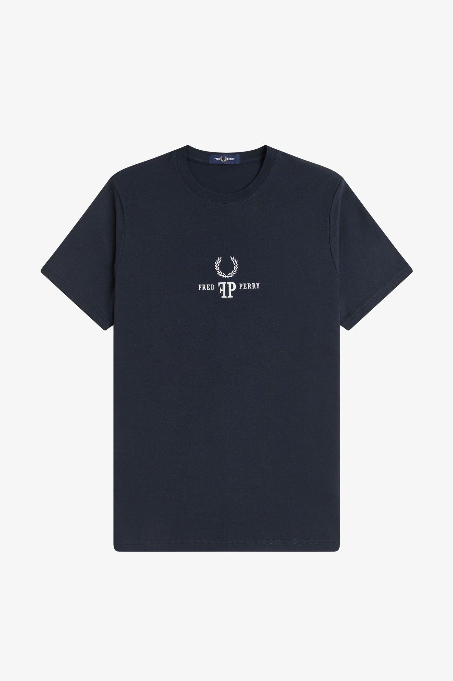 Fred Perry Monogram T-Shirt Navy / White