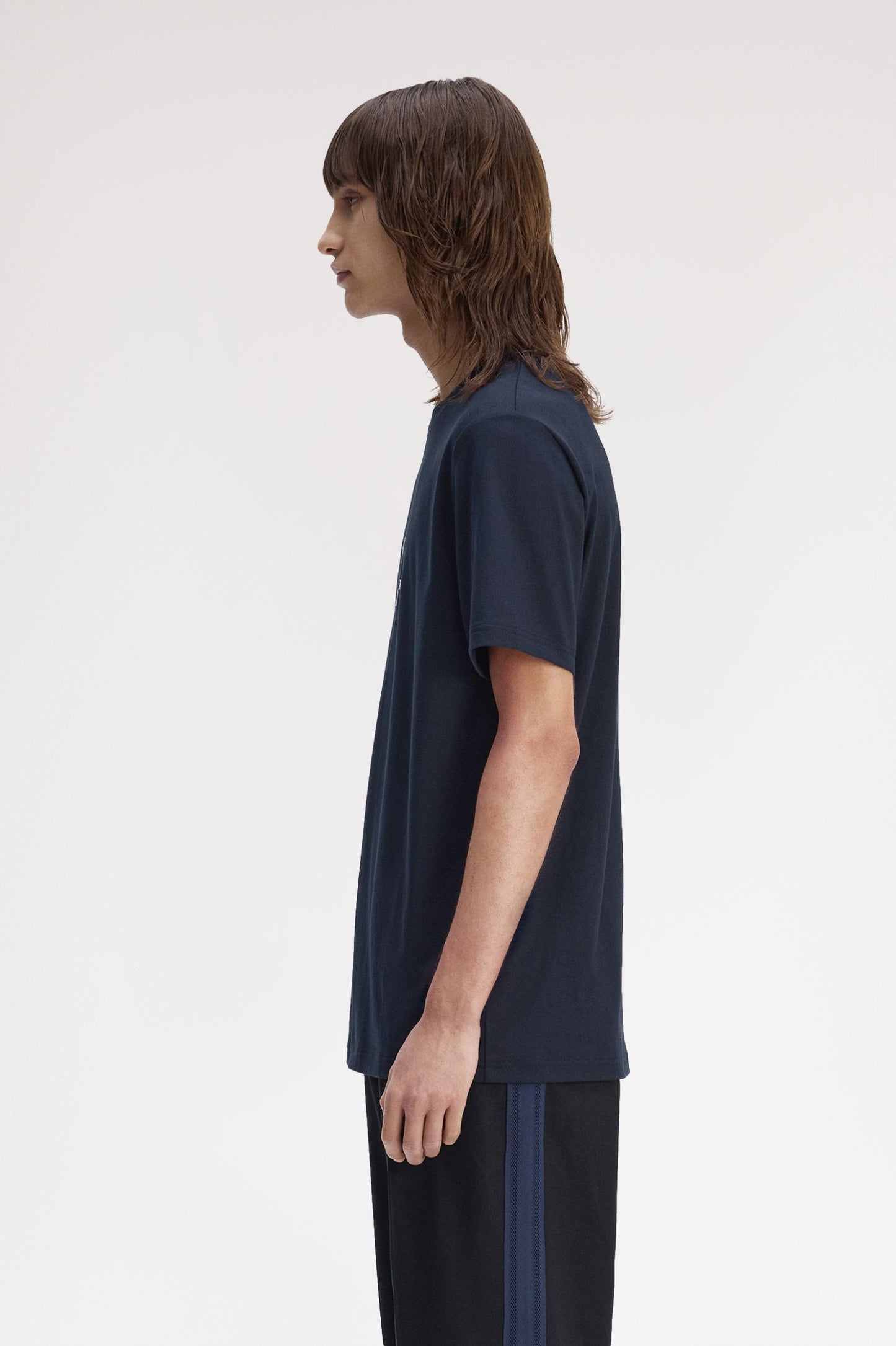 Fred Perry Monogram T-Shirt Navy / White
