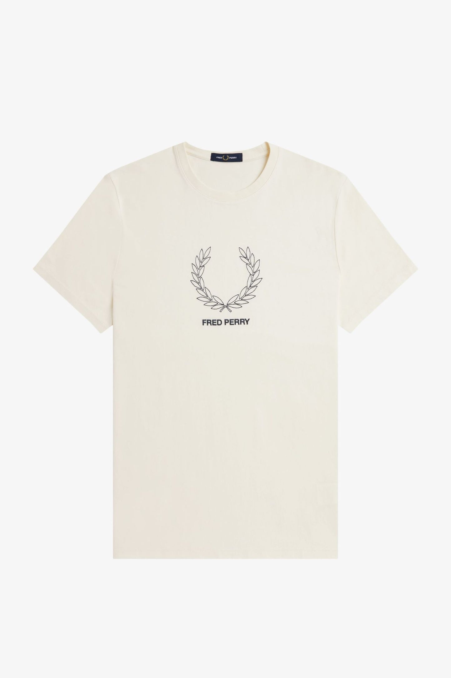 Fred Perry Outline Laurel Wreath T-Shirt Ecru