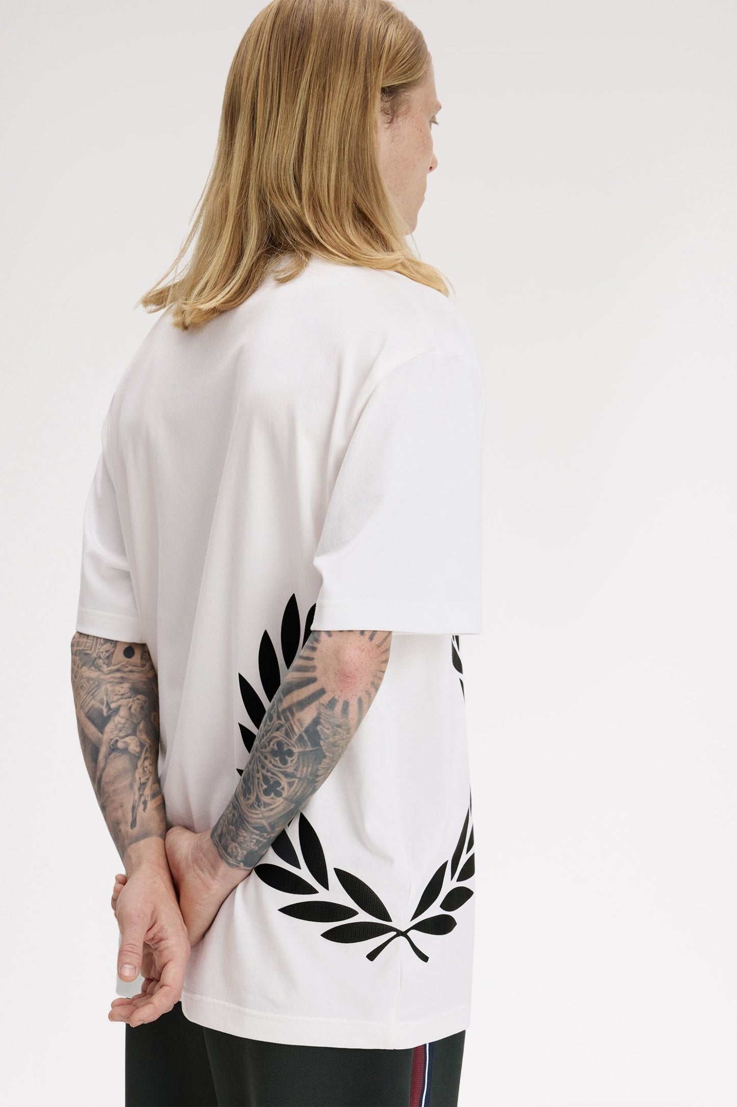 Fred Perry Textured Laurel Wreath T-Shirt White