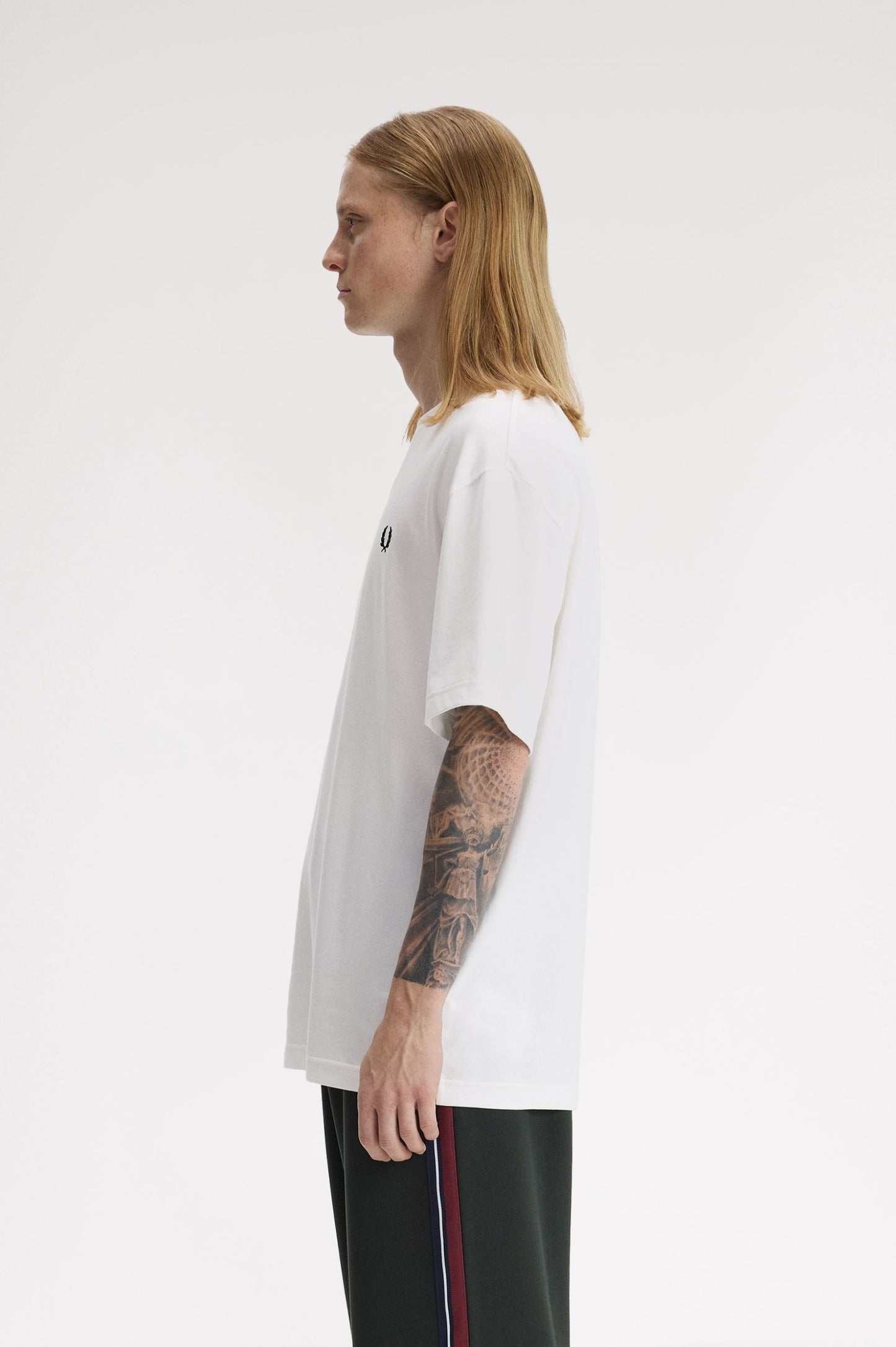 Fred Perry Textured Laurel Wreath T-Shirt White
