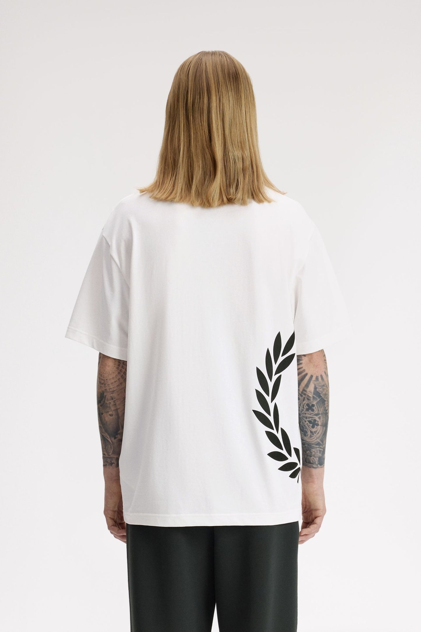 Fred Perry Textured Laurel Wreath T-Shirt White