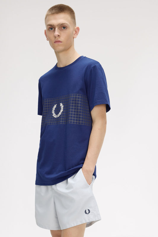 Fred Perry Tennis Net Graphic T-Shirt French Navy
