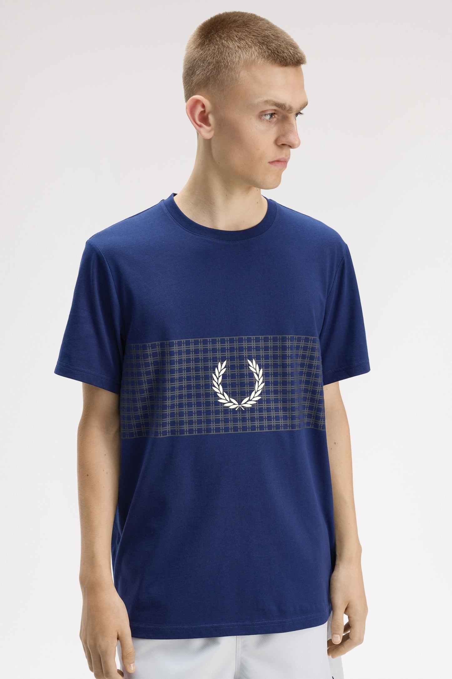Fred Perry Tennis Net Graphic T-Shirt French Navy