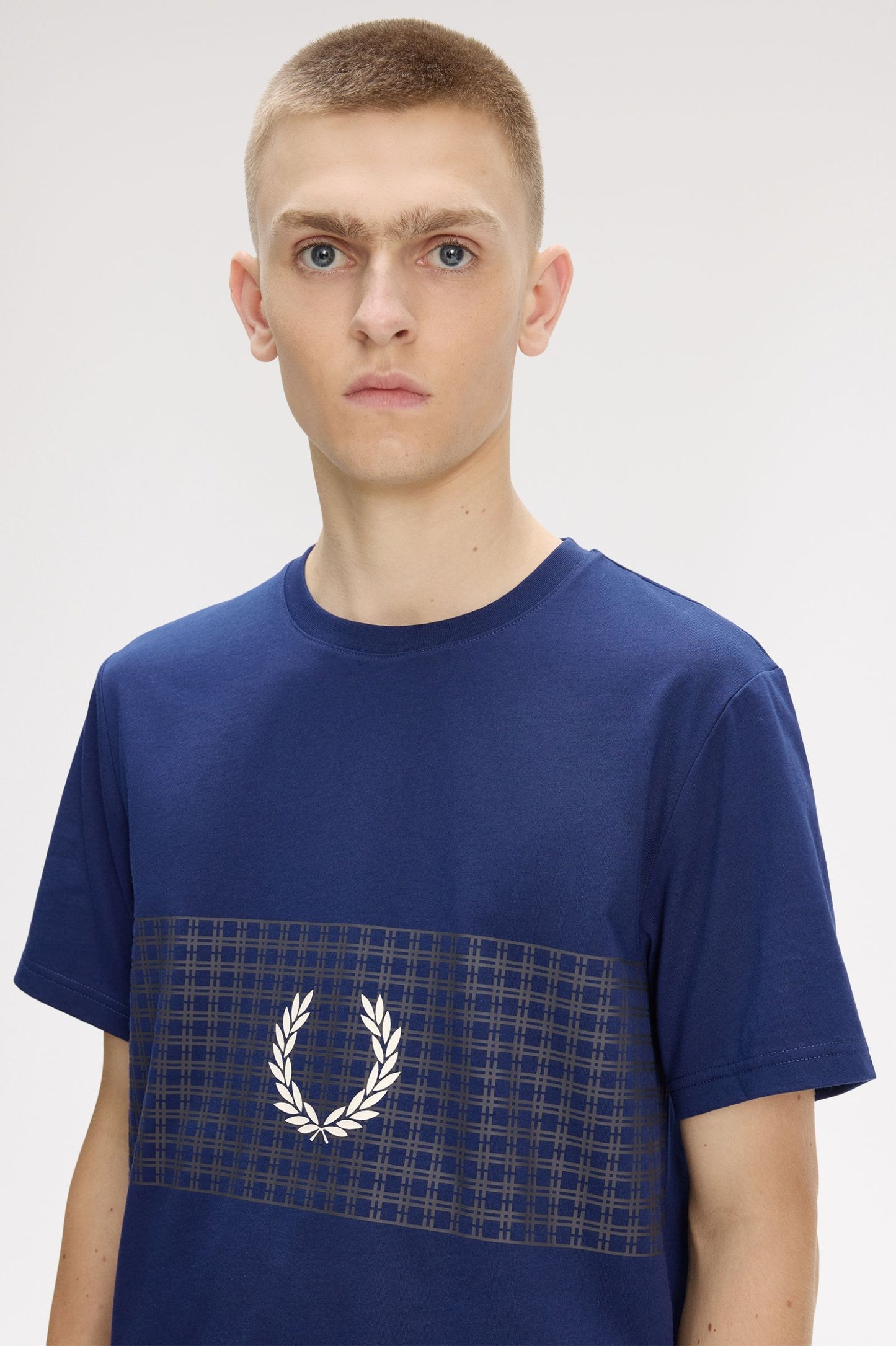Fred Perry Tennis Net Graphic T-Shirt French Navy