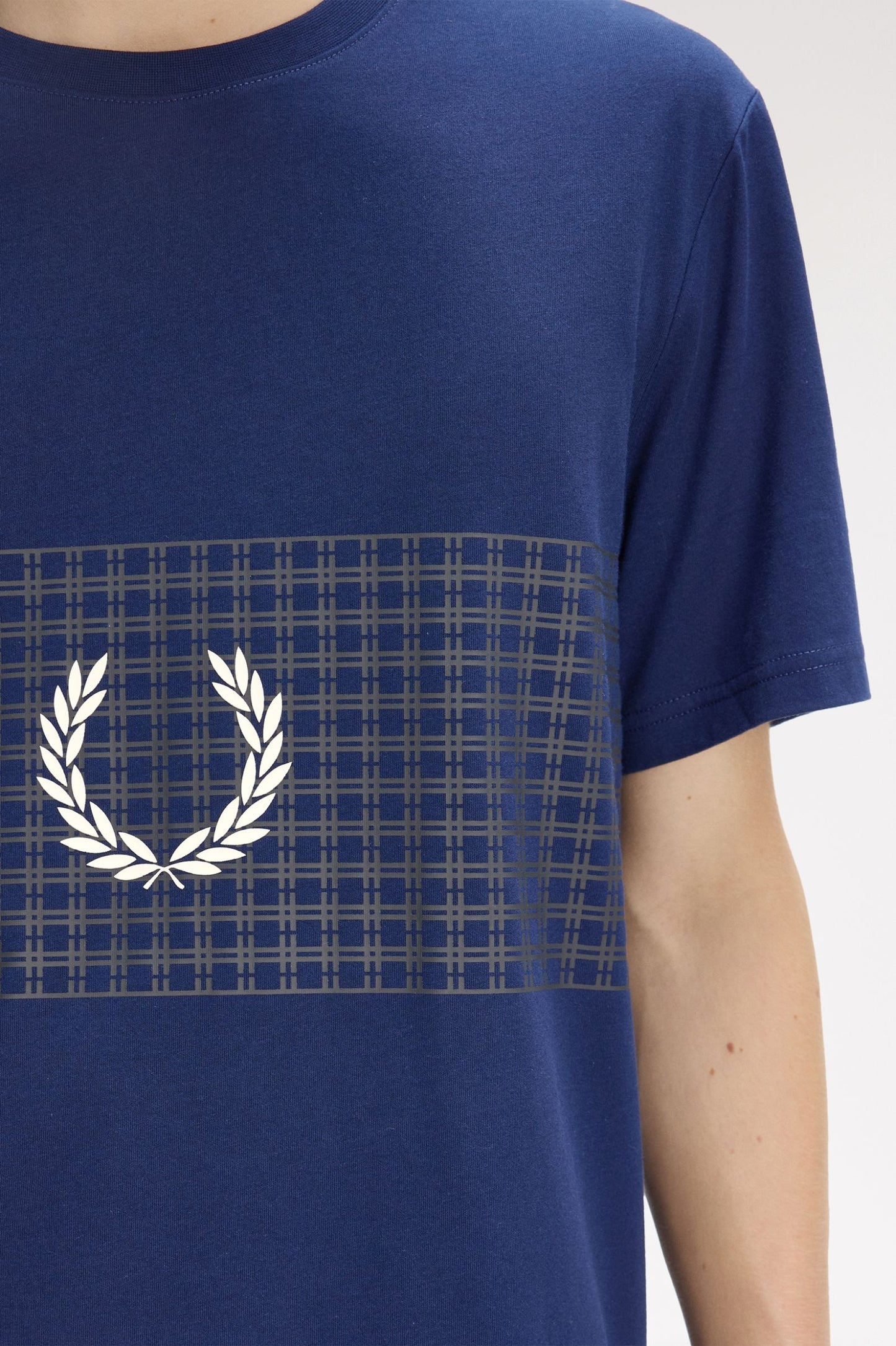 Fred Perry Tennis Net Graphic T-Shirt French Navy