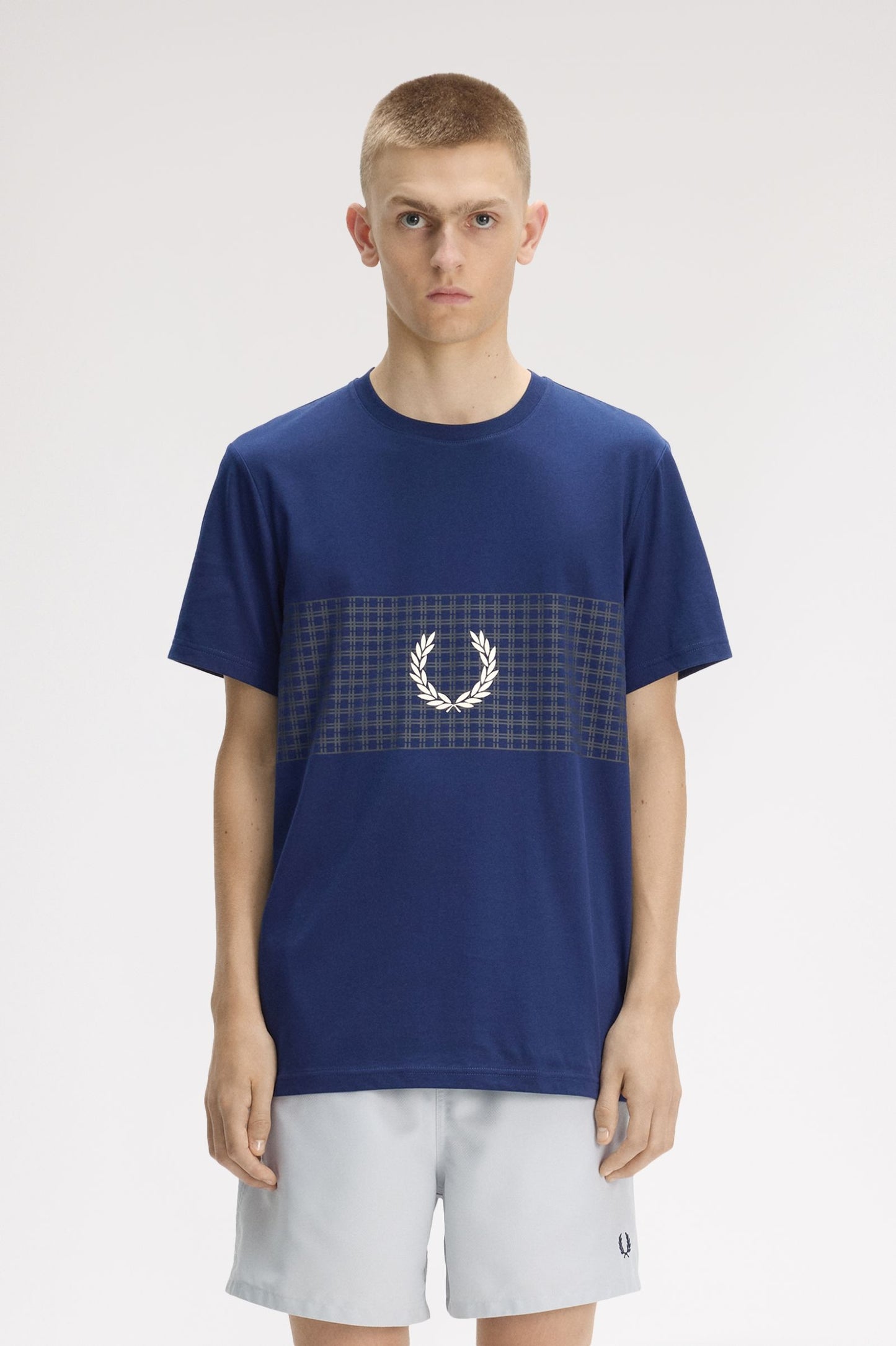 Fred Perry Tennis Net Graphic T-Shirt French Navy