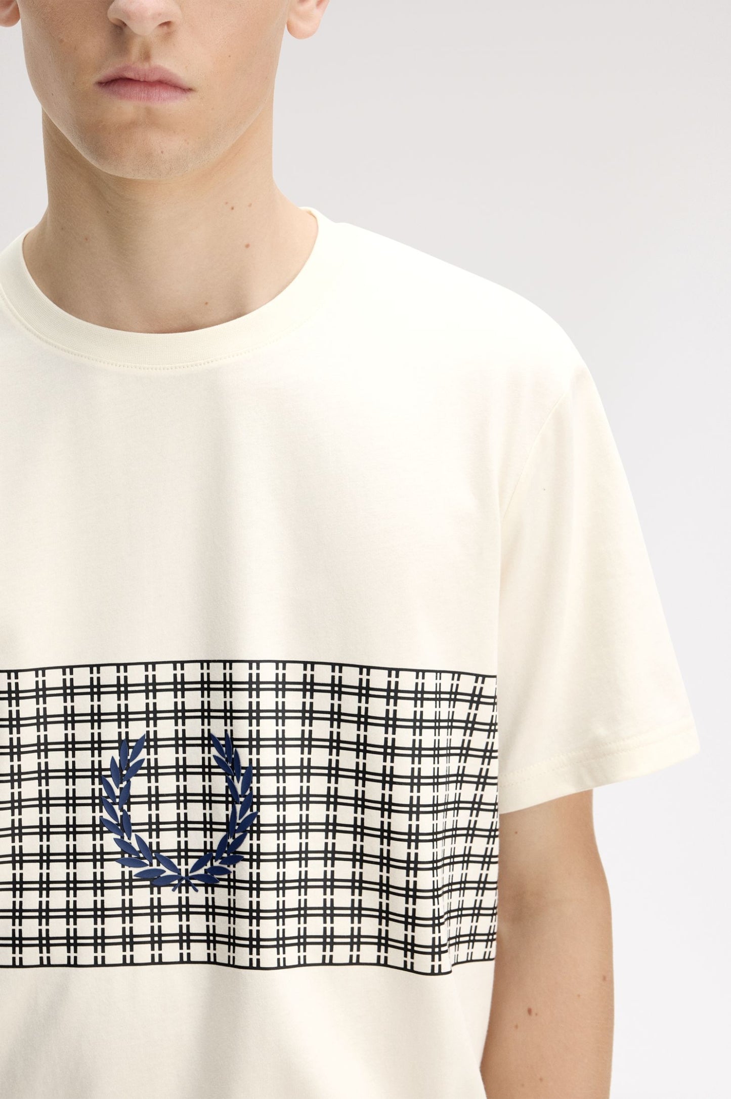 Fred Perry Tennis Net Graphic T-Shirt French Ecru