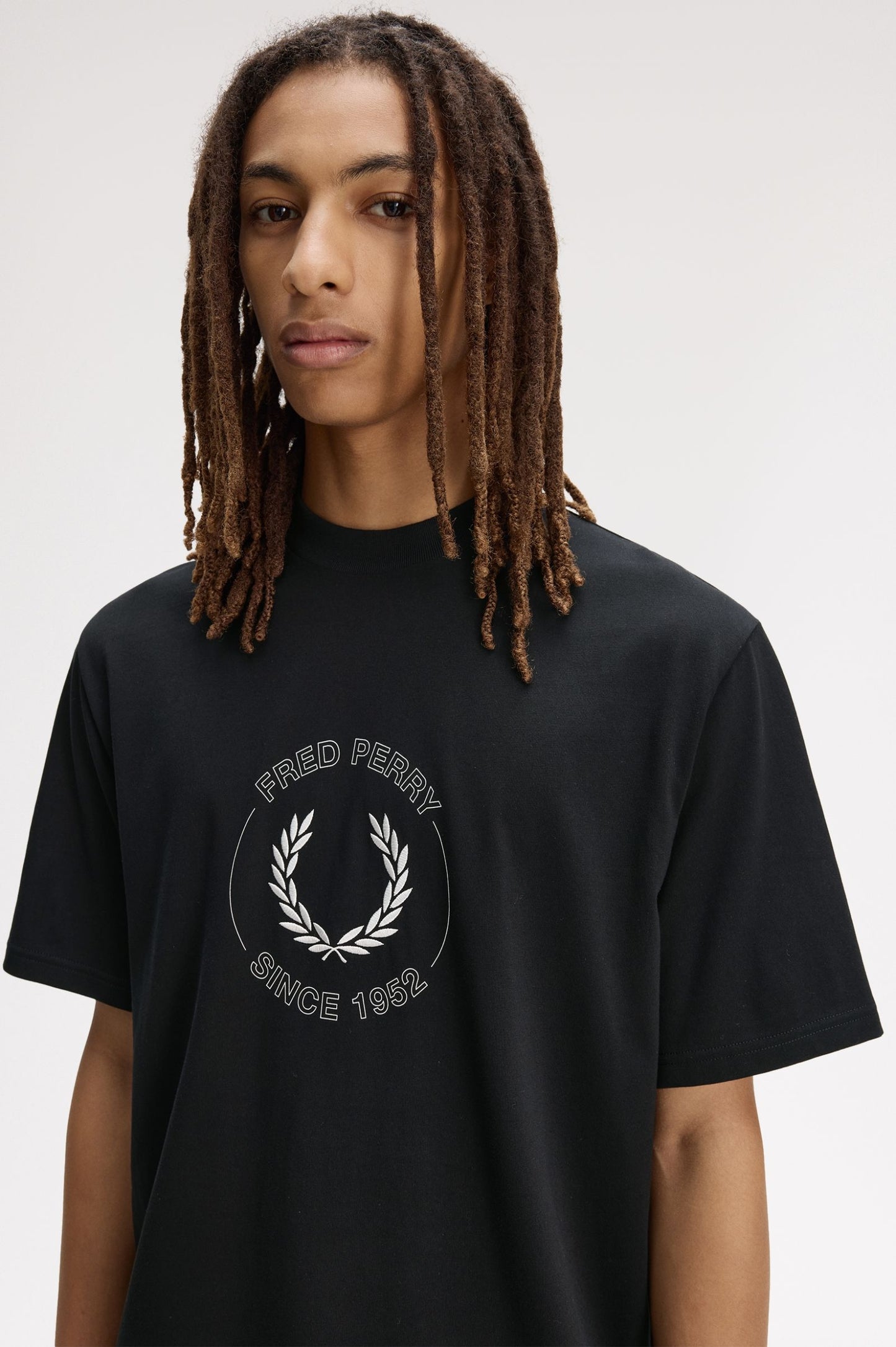 Fred Perry Circle Graphic T-Shirt Black