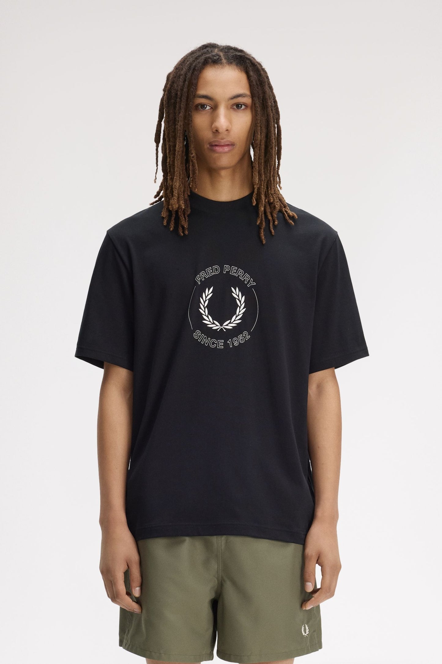 Fred Perry Circle Graphic T-Shirt Black