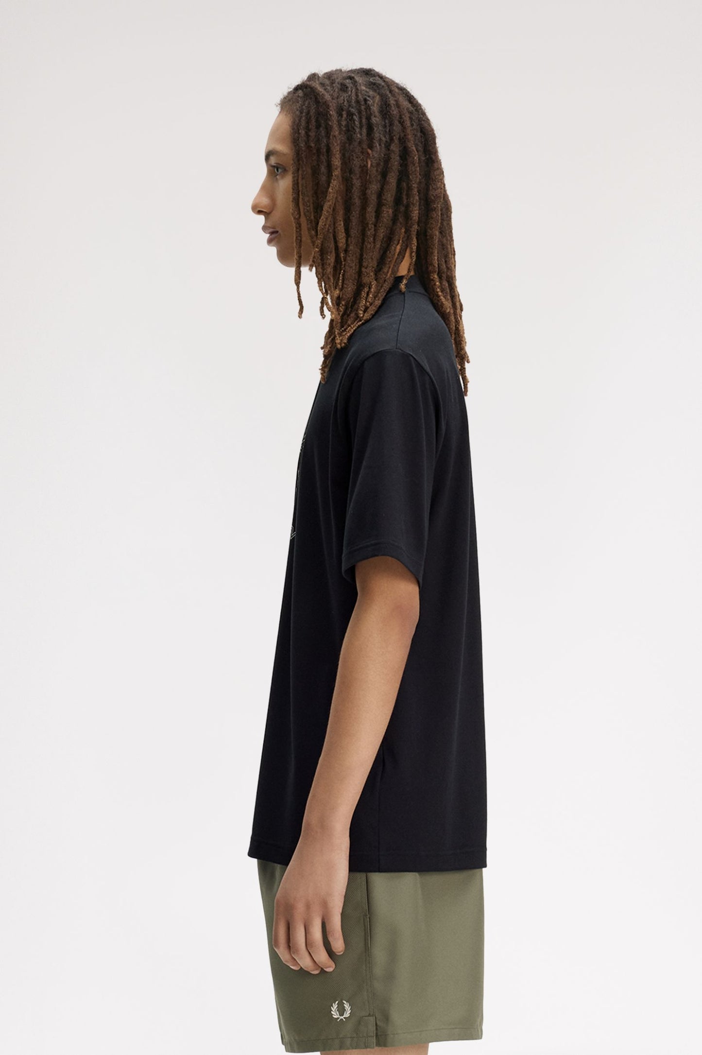 Fred Perry Circle Graphic T-Shirt Black