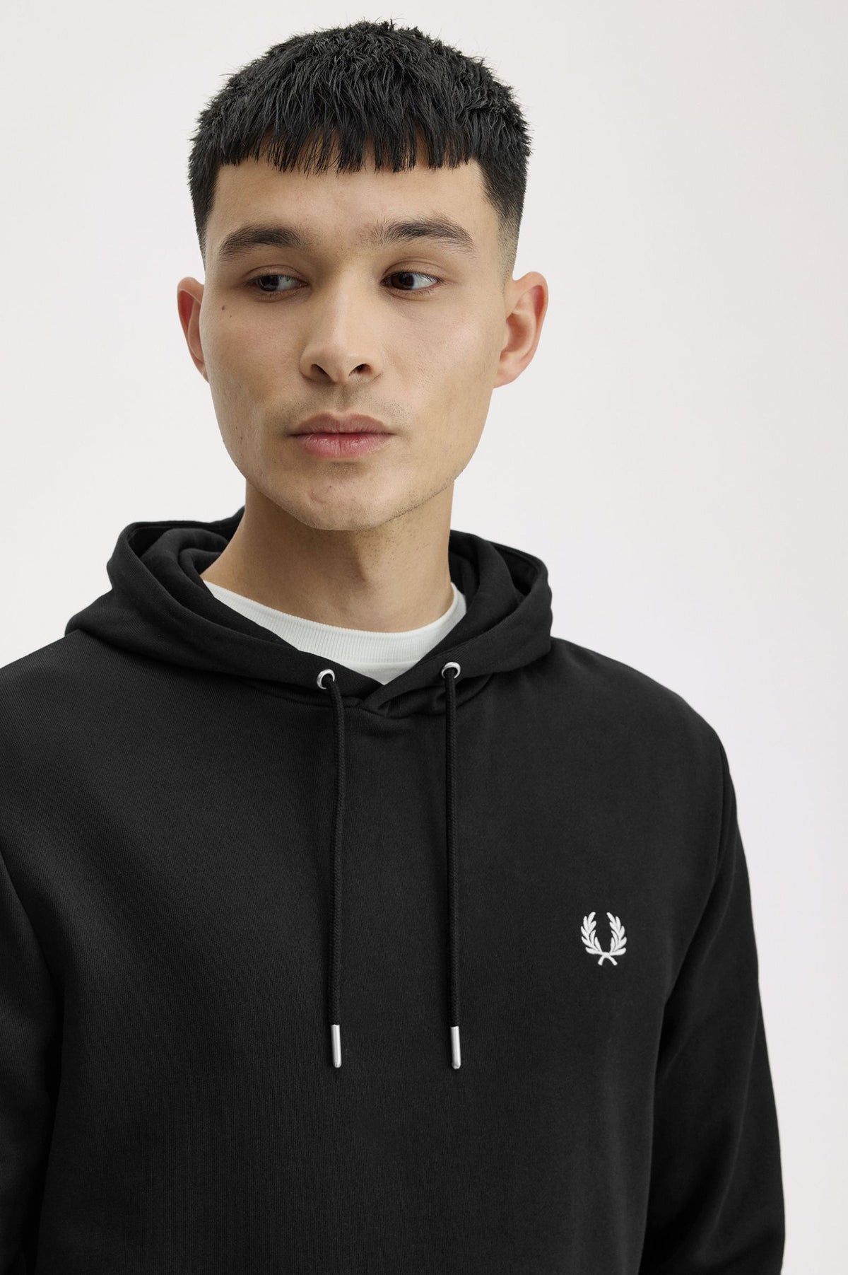 Fred Perry Tipped Hooded Sweatshirt Black