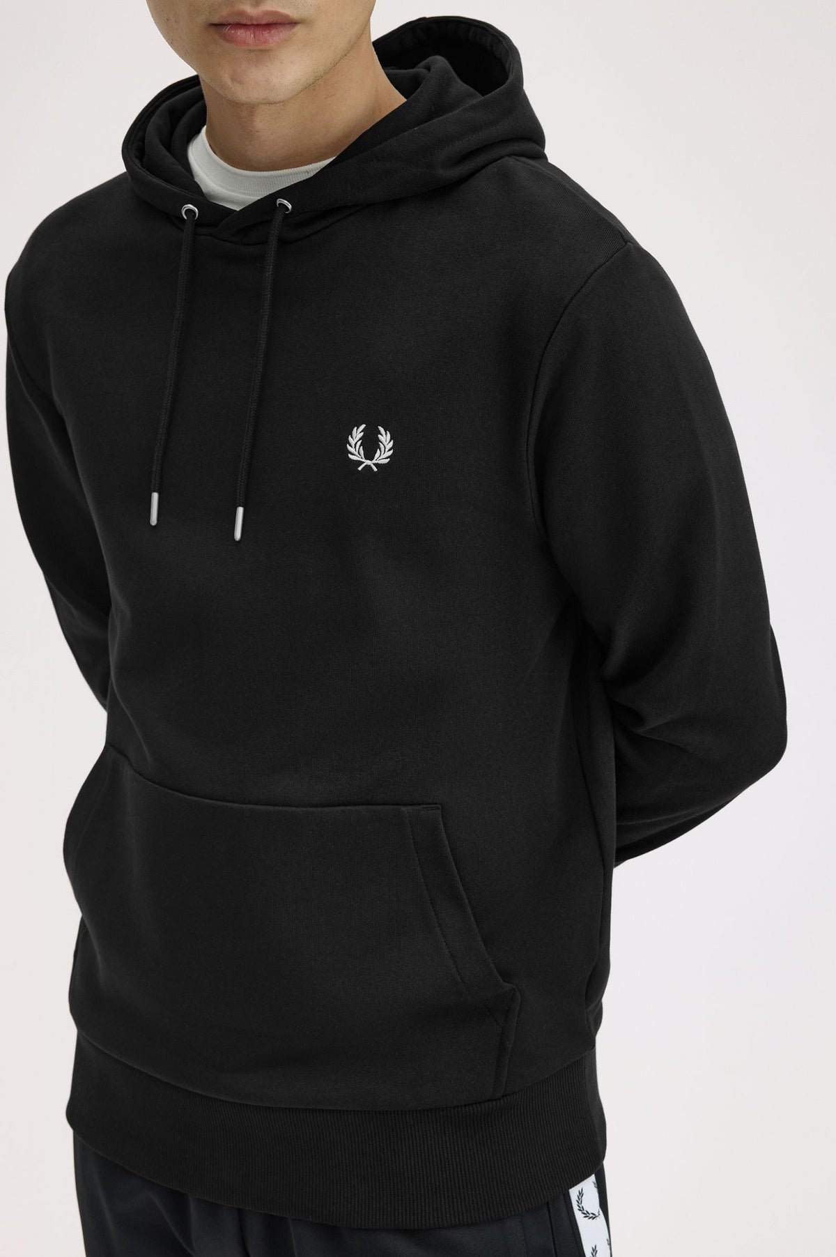 Fred Perry Tipped Hooded Sweatshirt Black