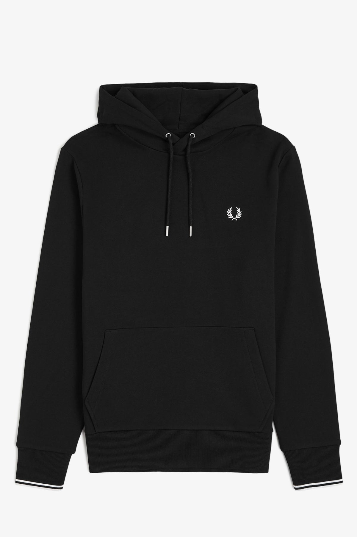 Fred Perry Tipped Hooded Sweatshirt Black