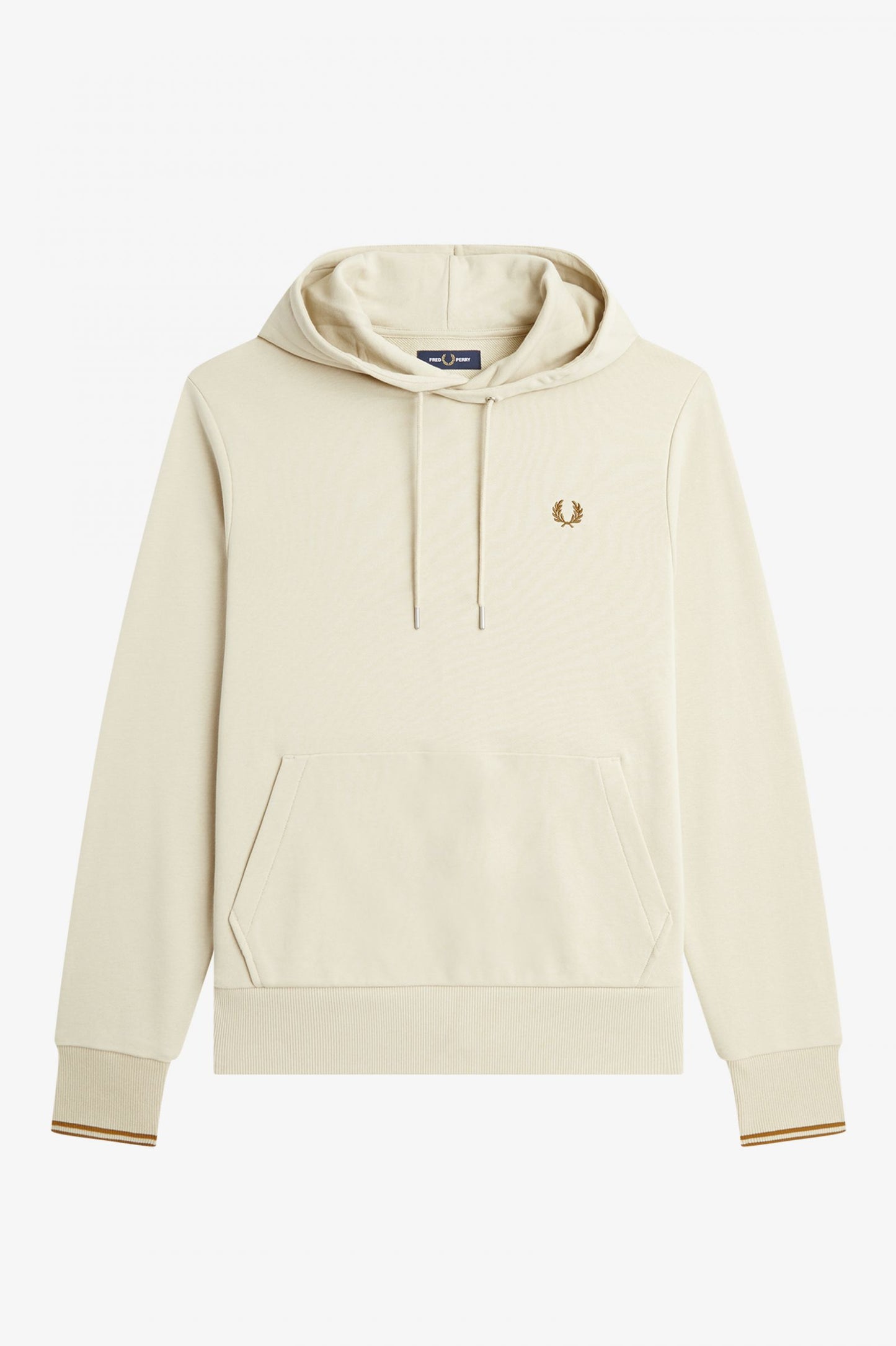 Fred Perry Tipped Hooded Sweatshirt Oatmeal