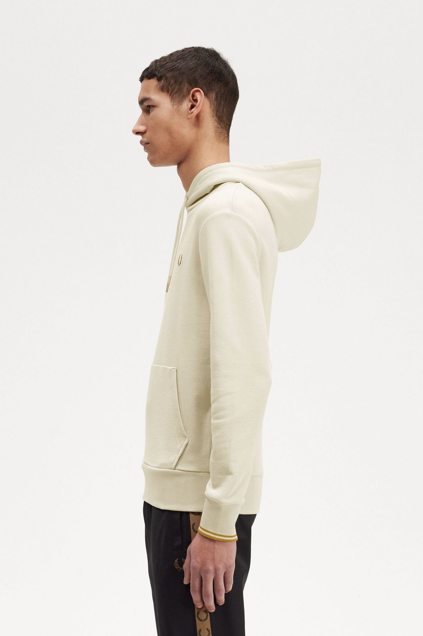 Fred Perry Tipped Hooded Sweatshirt Oatmeal