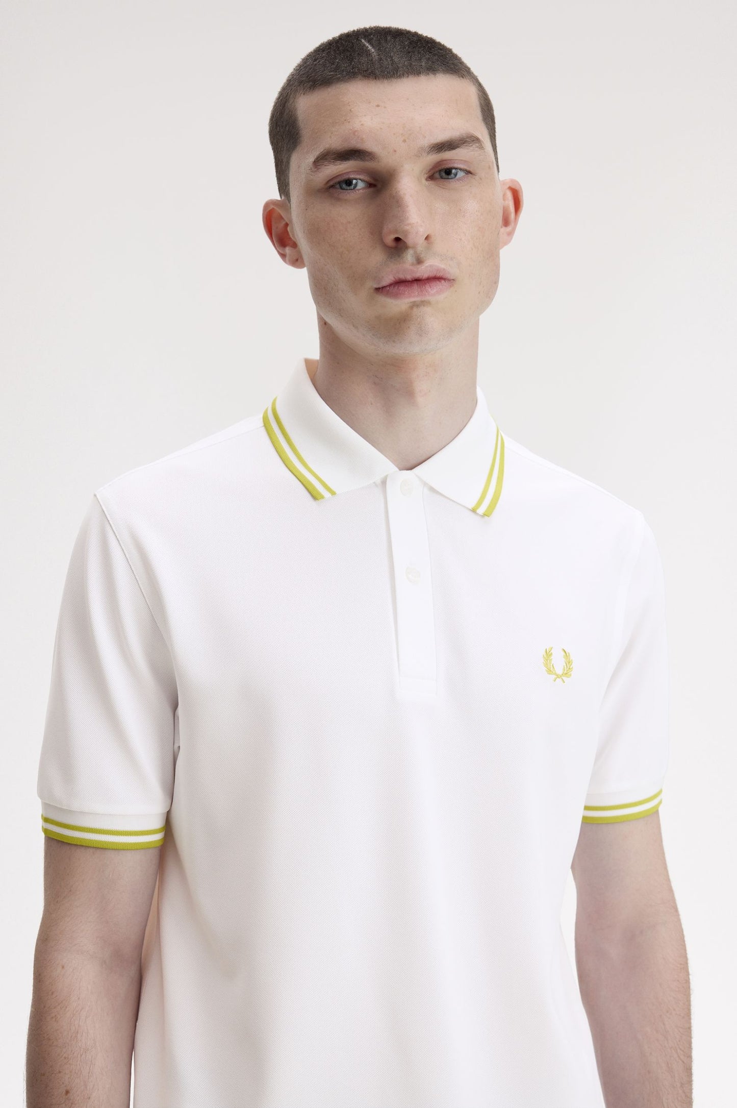 Fred Perry Tennis Fred Perry Shirt White / Citron / Citron