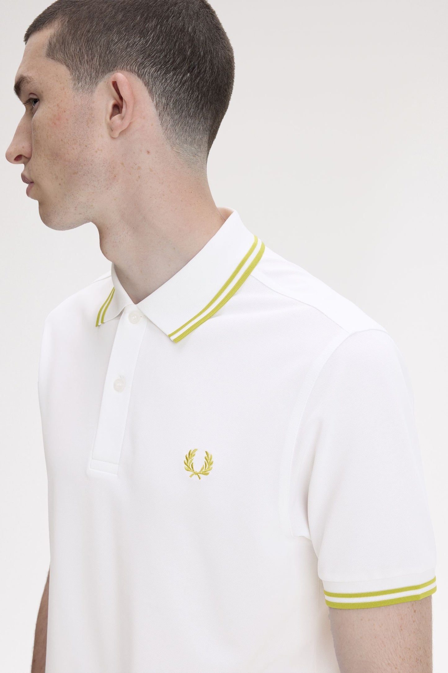 Fred Perry Tennis Fred Perry Shirt White / Citron / Citron