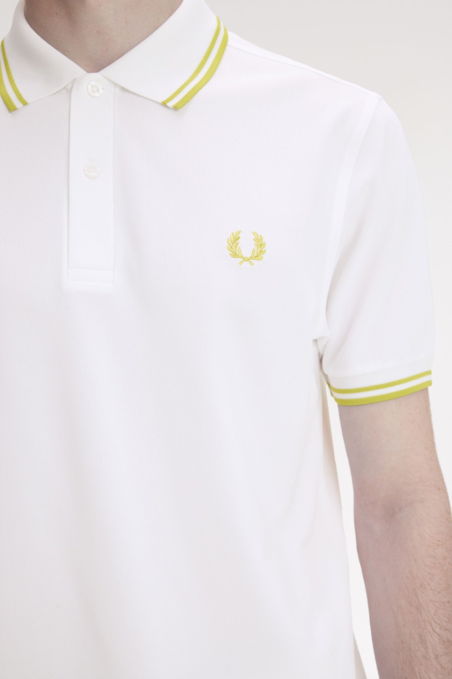 Fred Perry Tennis Fred Perry Shirt White / Citron / Citron