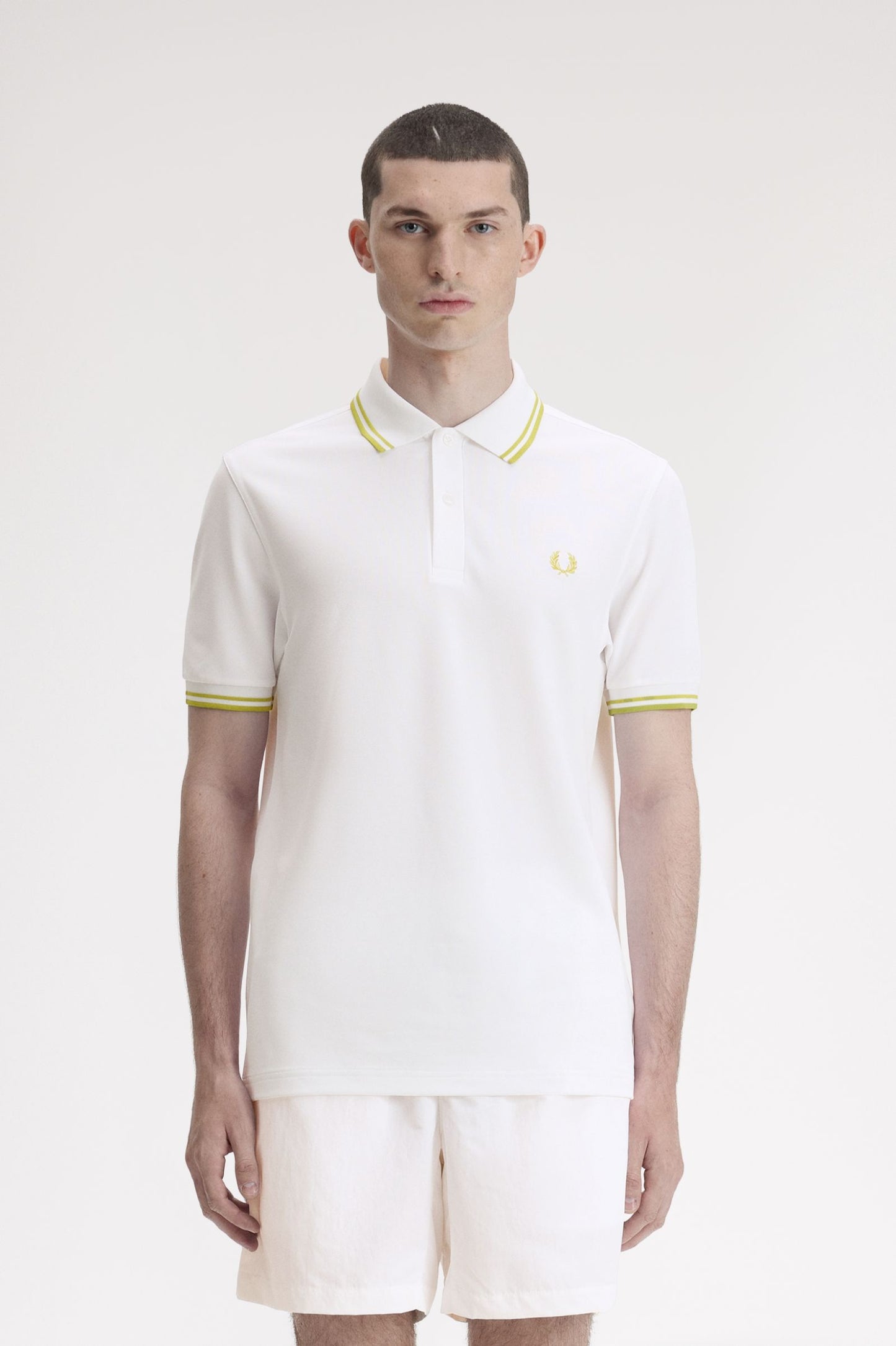 Fred Perry Tennis Fred Perry Shirt White / Citron / Citron
