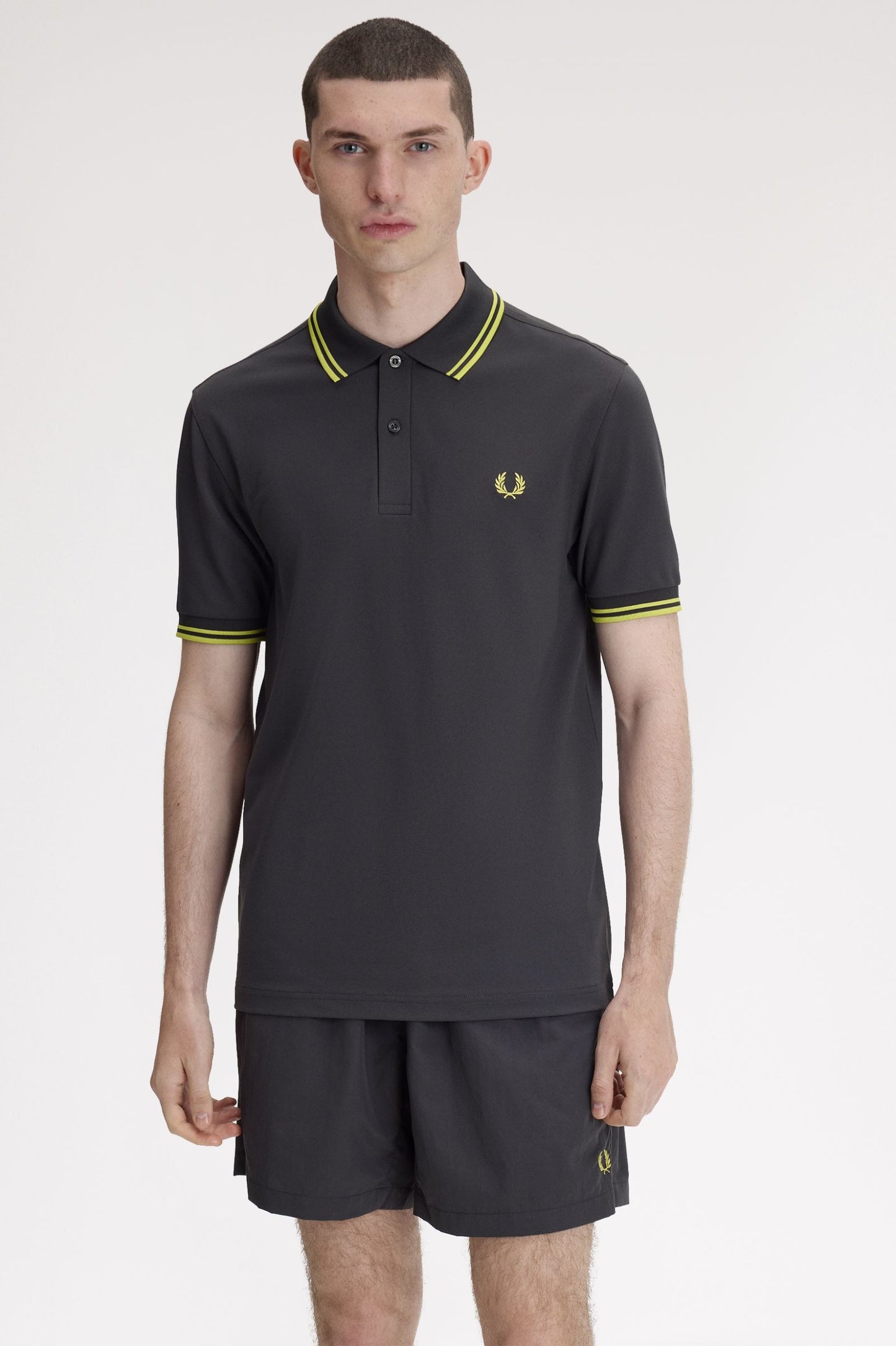 Fred Perry Tennis Fred Perry Shirt Anchor Grey / Citron / Citron