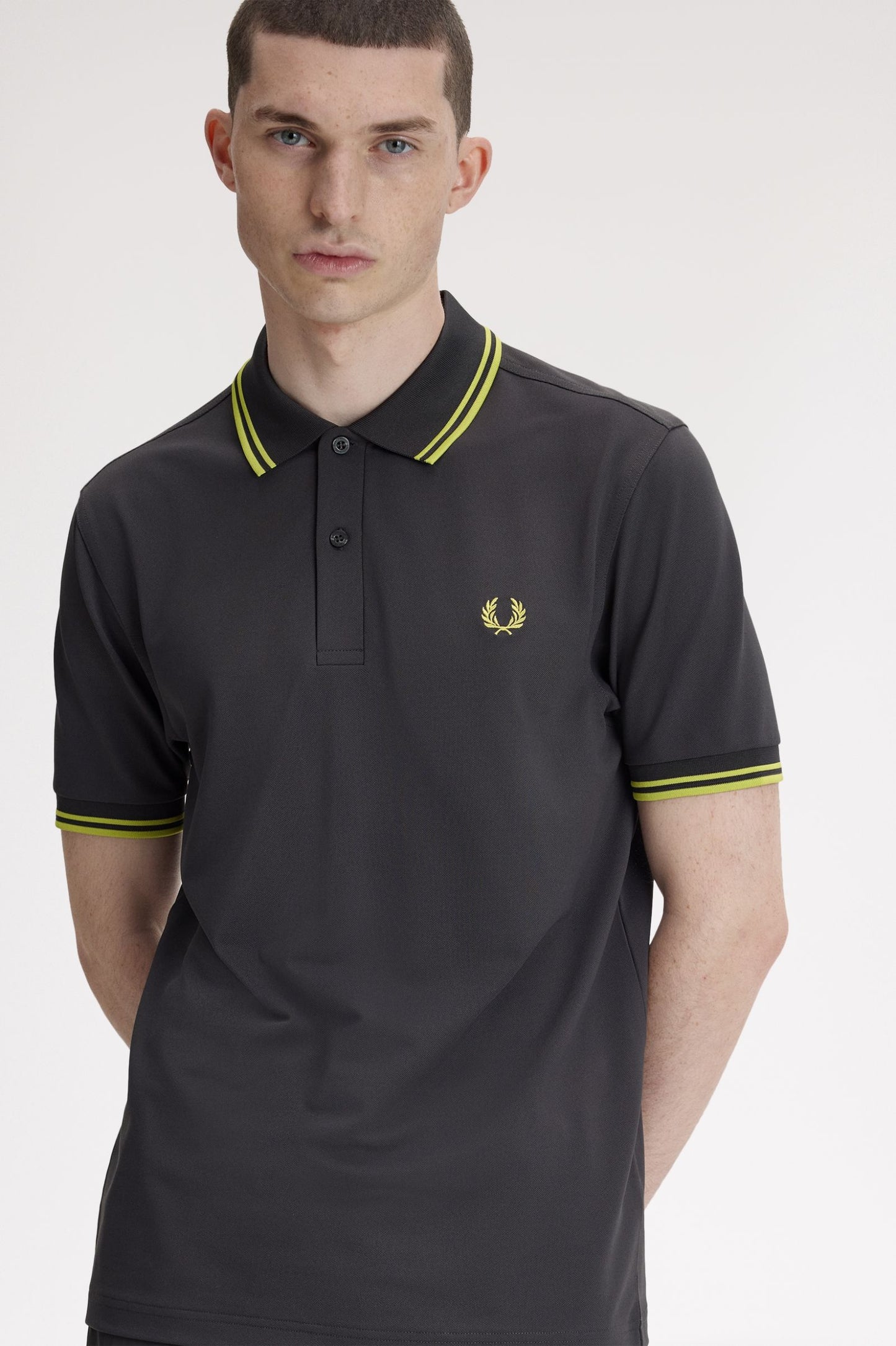 Fred Perry Tennis Fred Perry Shirt Anchor Grey / Citron / Citron