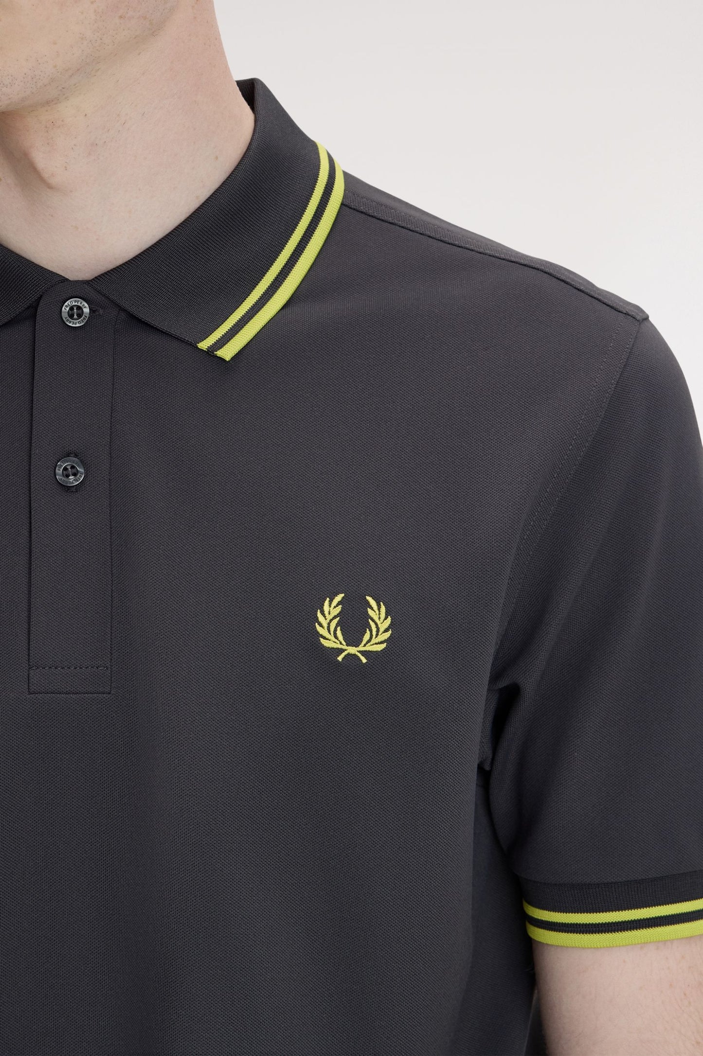 Fred Perry Tennis Fred Perry Shirt Anchor Grey / Citron / Citron