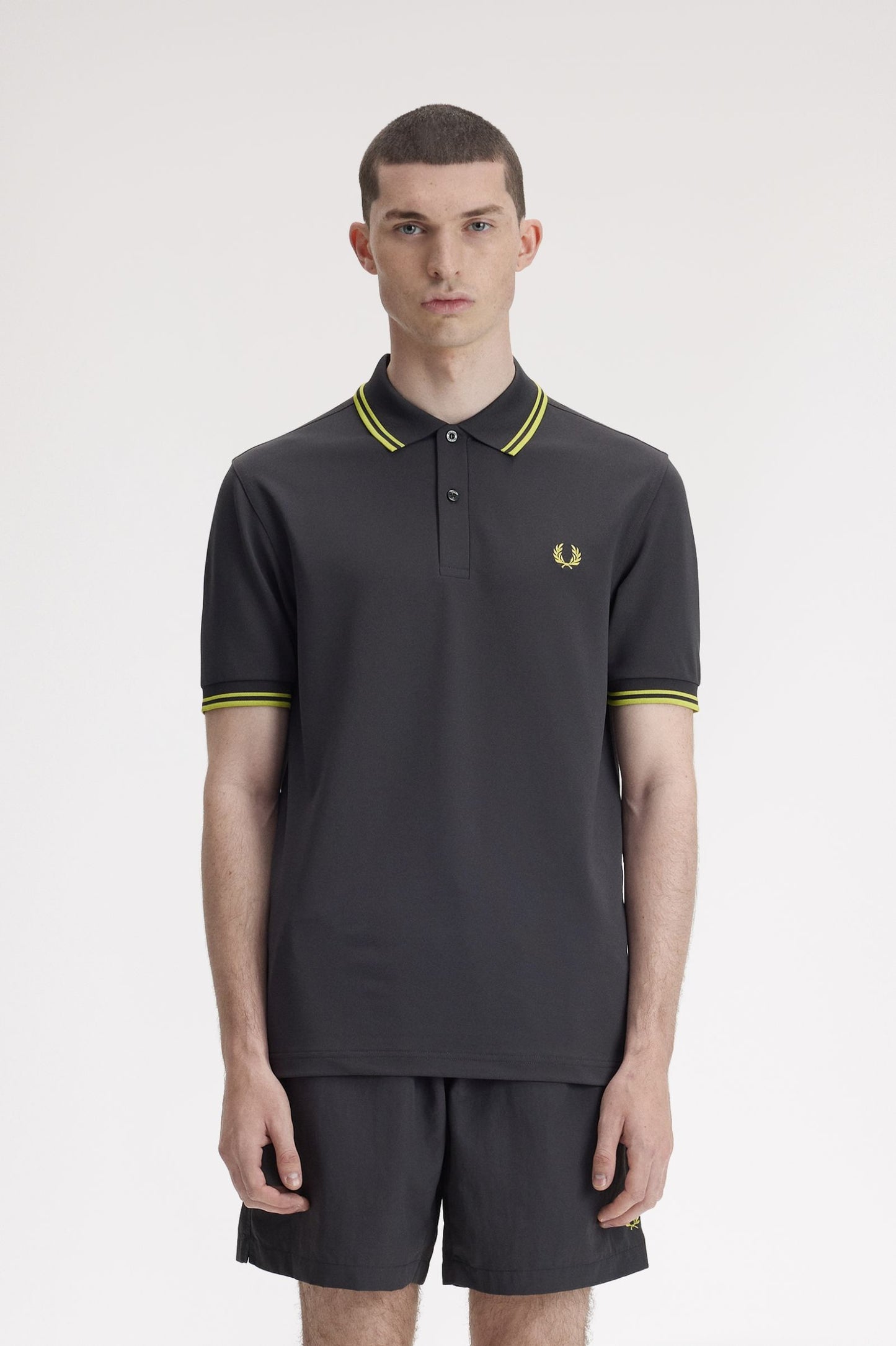 Fred Perry Tennis Fred Perry Shirt Anchor Grey / Citron / Citron