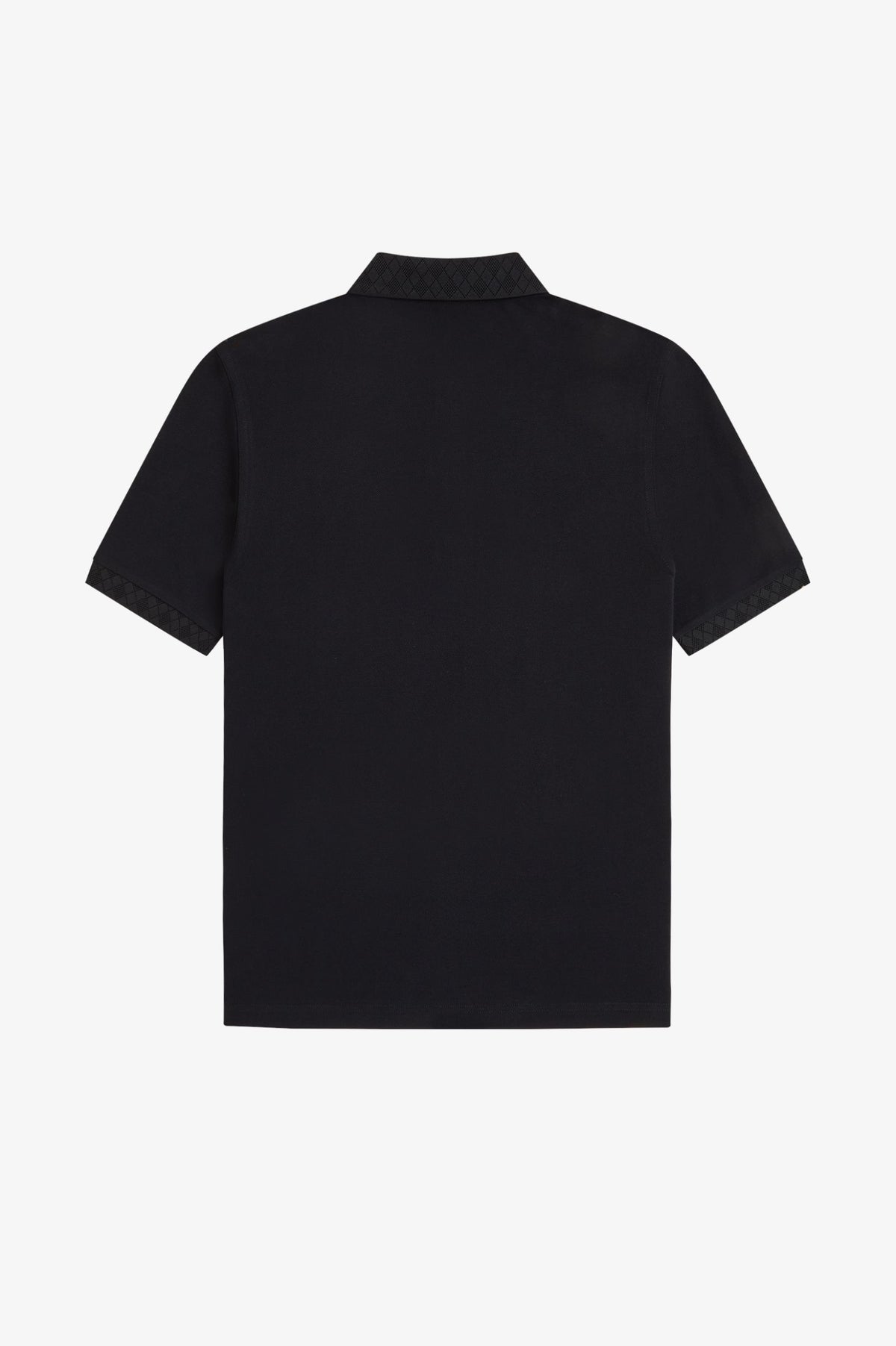 Fred Perry Jacquard Trim Polo Shirt Black