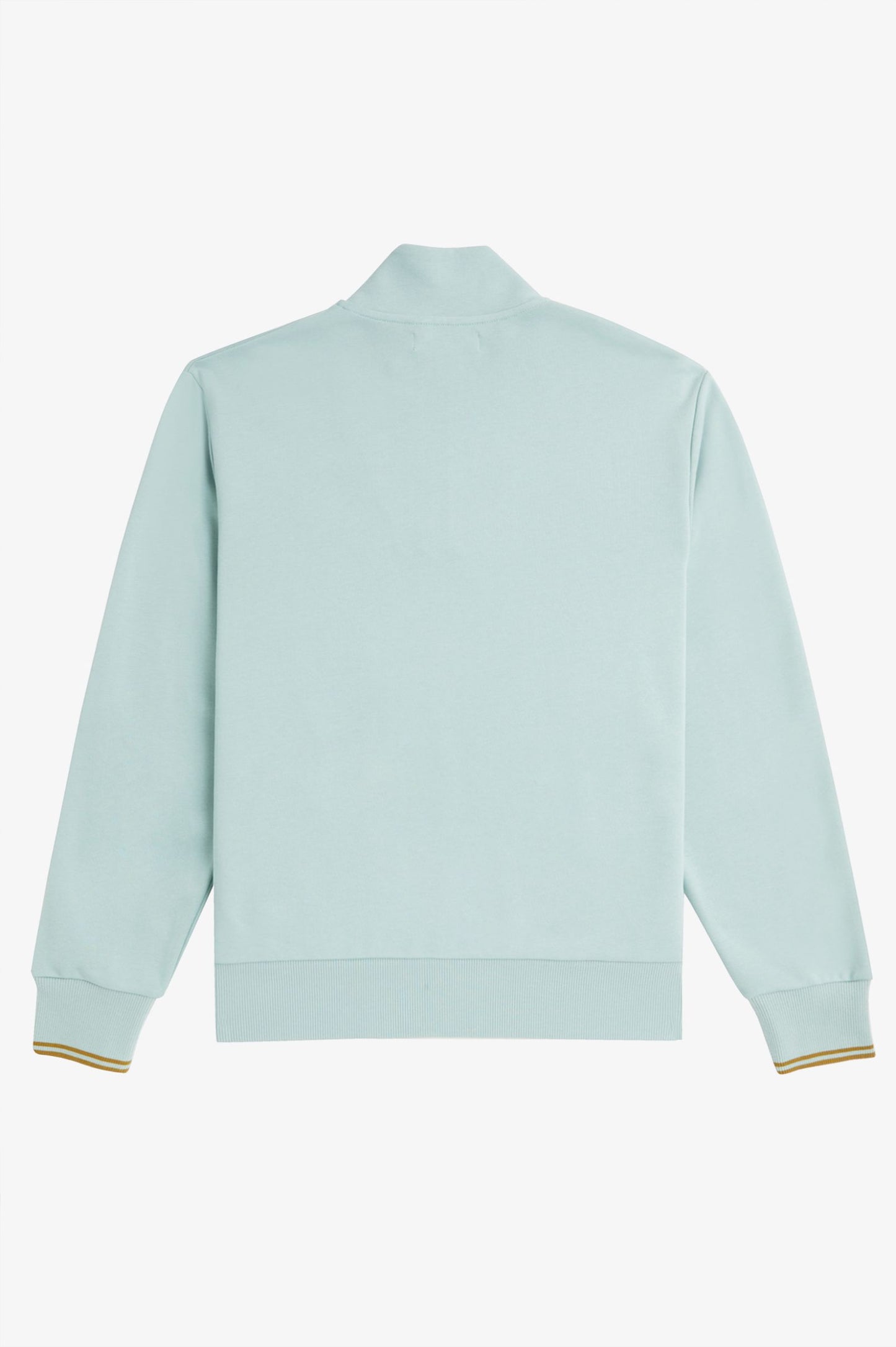 Fred Perry Half Zip Sweatshirt Silver Blue / Dark Caramel