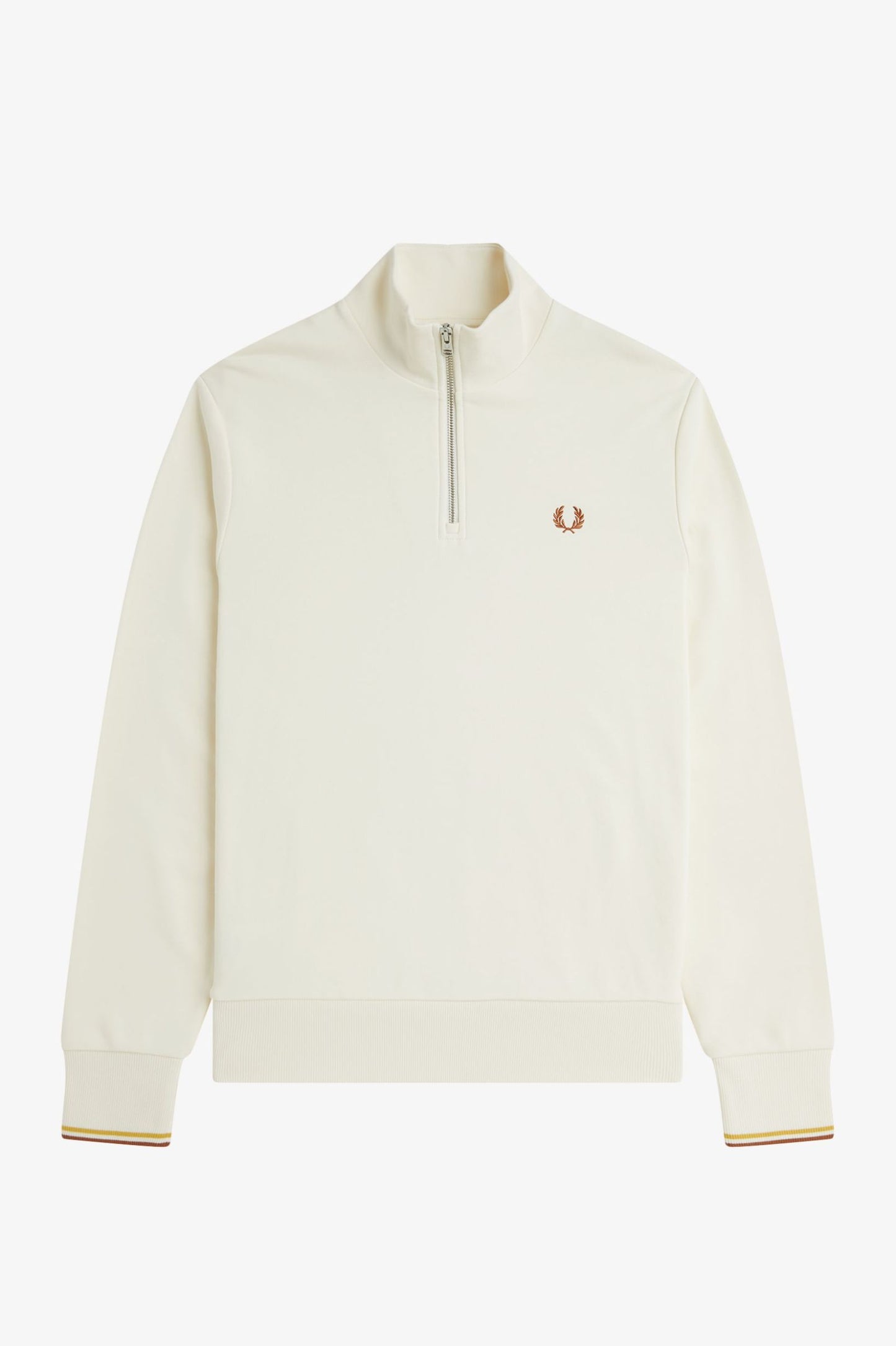 Fred Perry Half Zip Sweatshirt Ecru