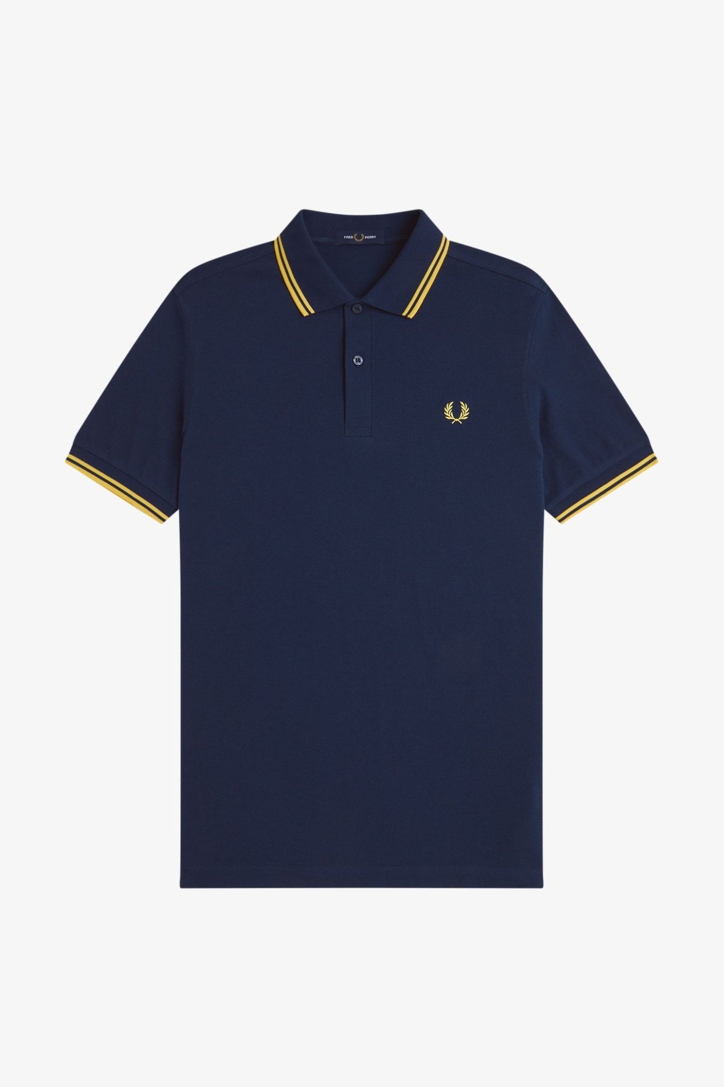 Fred Perry Polo M3600 Tennis Blue / Lemon Barley / Lemon Barley
