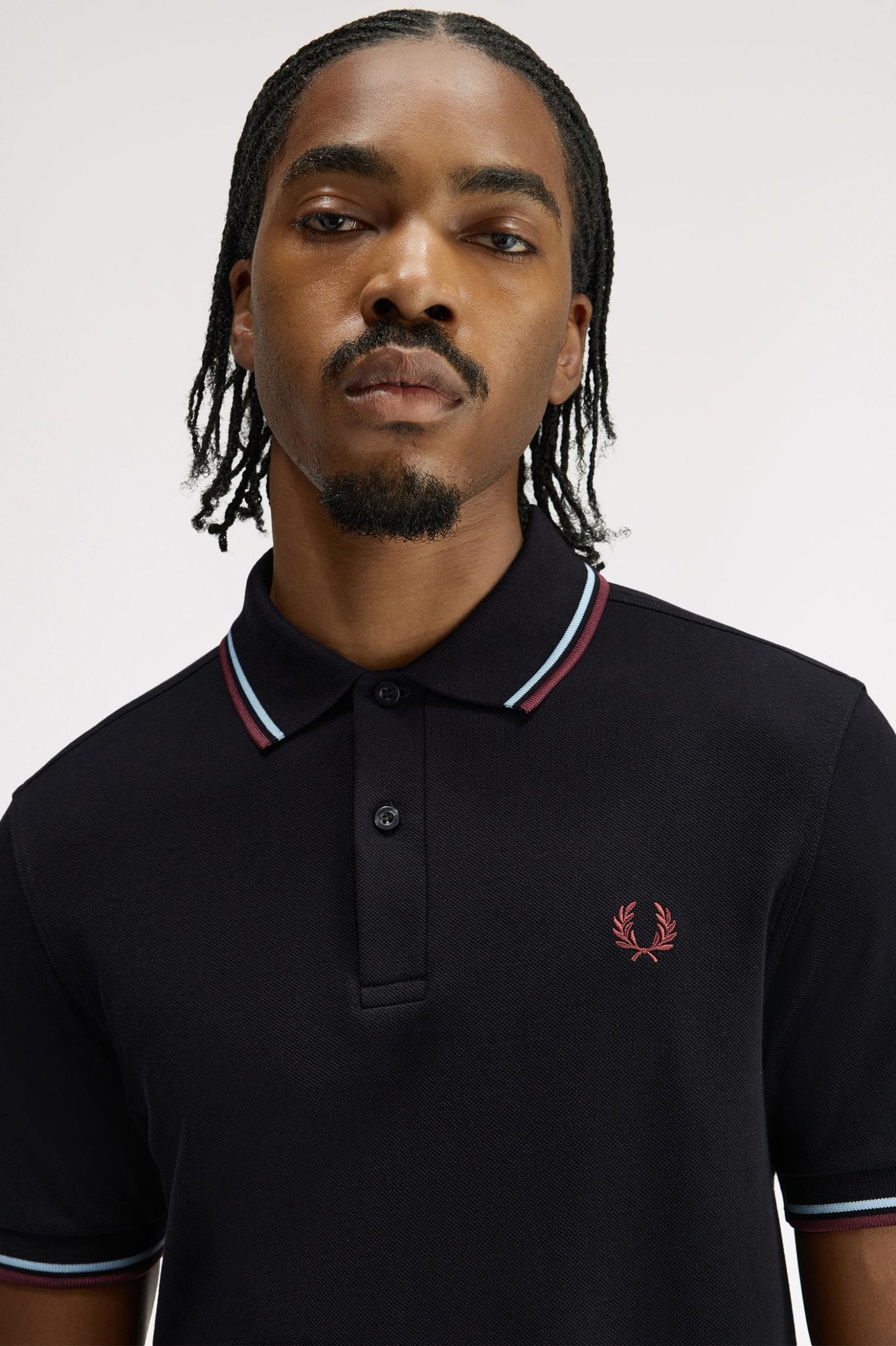 Fred Perry Polo M3600 Black / Ball Boy Blue / Oxblood
