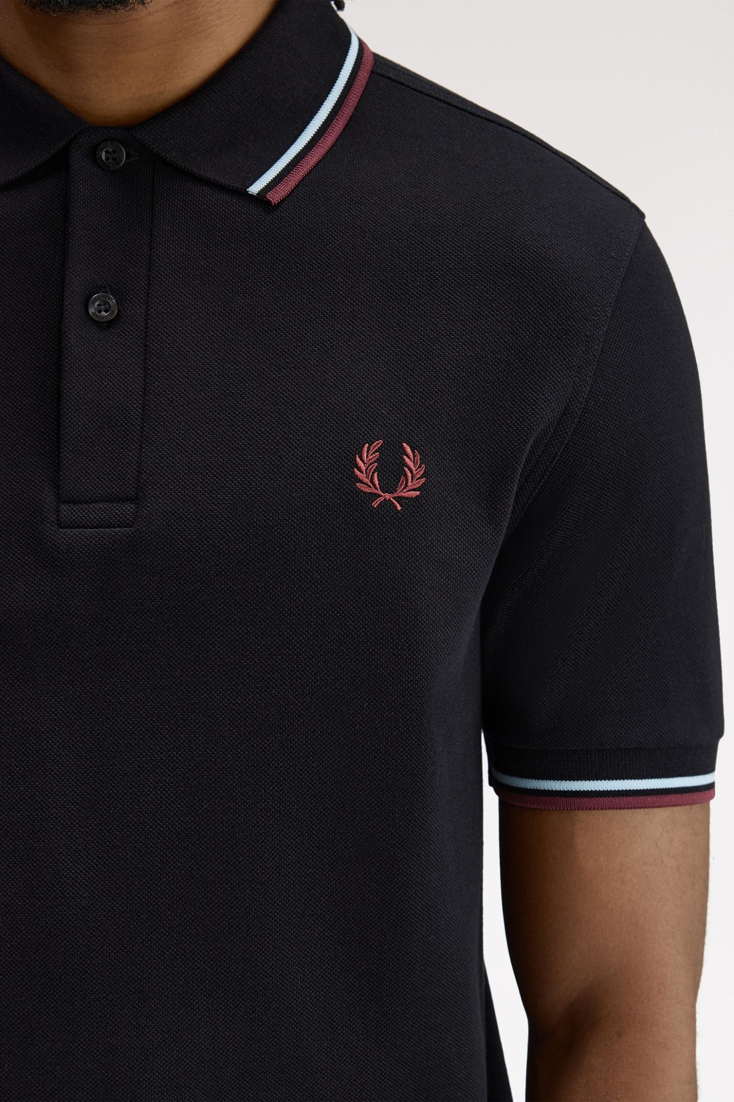 Fred Perry Polo M3600 Black / Ball Boy Blue / Oxblood