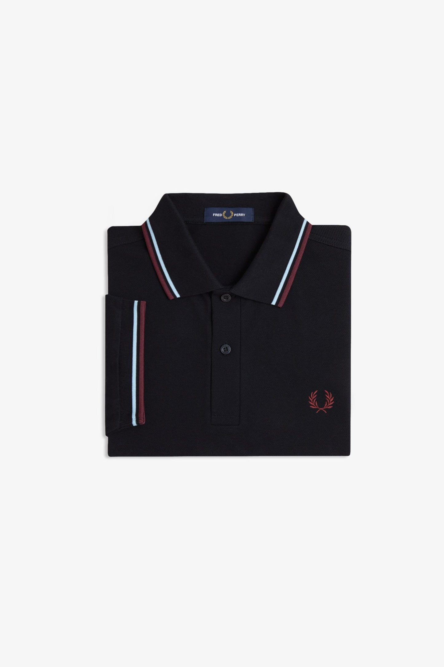 Fred Perry Polo M3600 Black / Ball Boy Blue / Oxblood