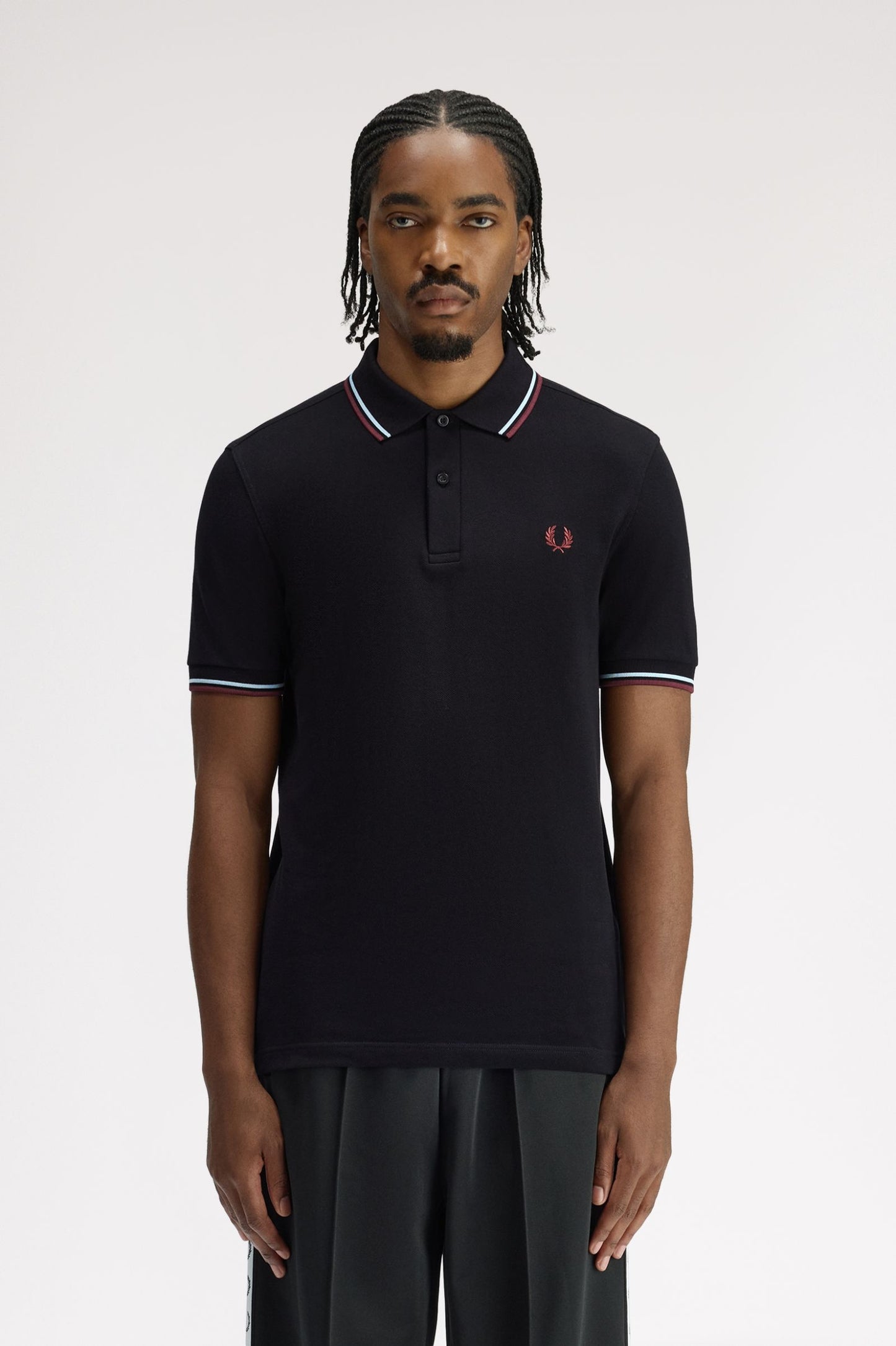 Fred Perry Polo M3600 Black / Ball Boy Blue / Oxblood