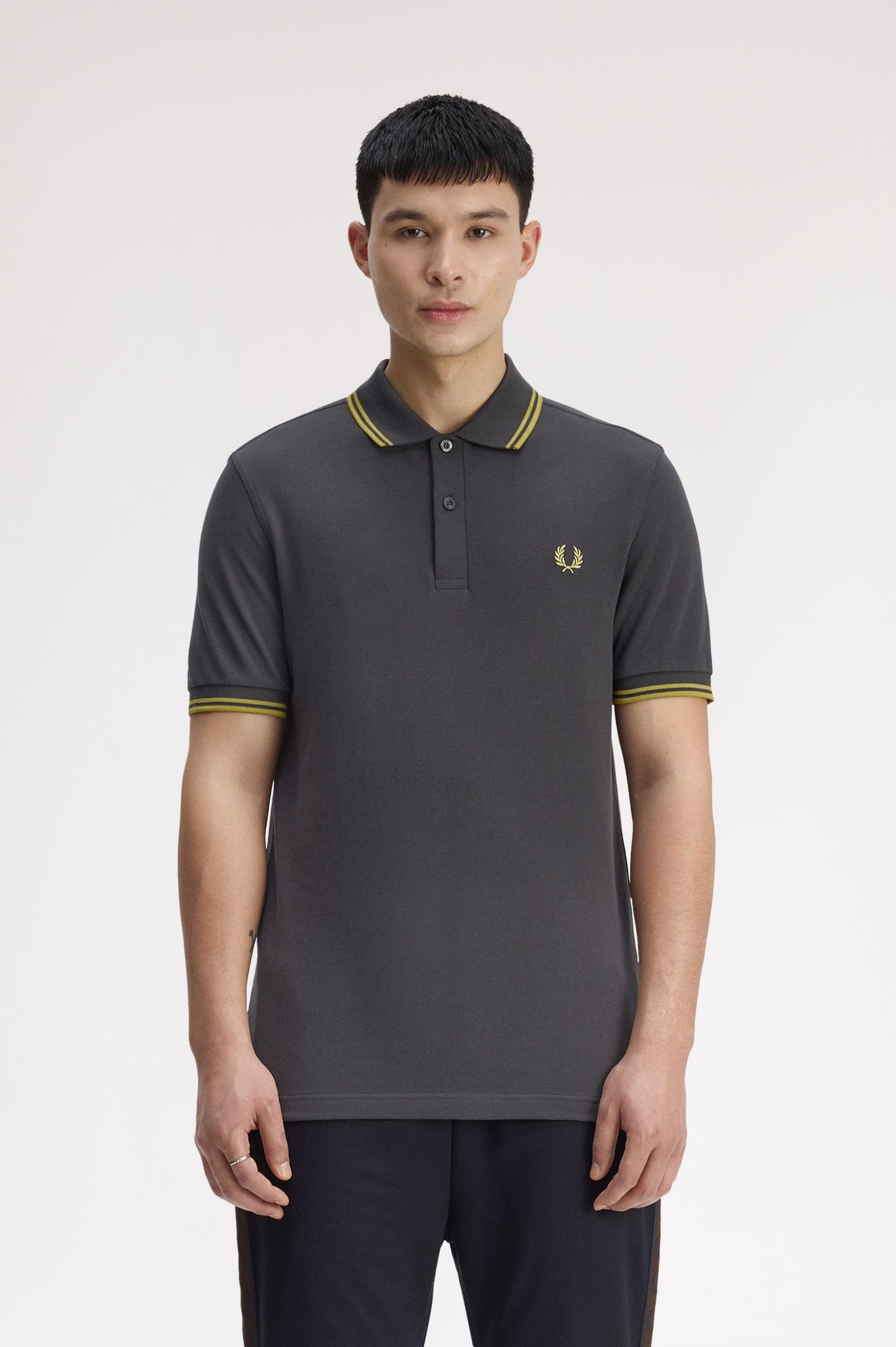 Fred Perry Polo M3600 Anchor Grey / Tennis Ball Yellow / Tennis Ball Yellow