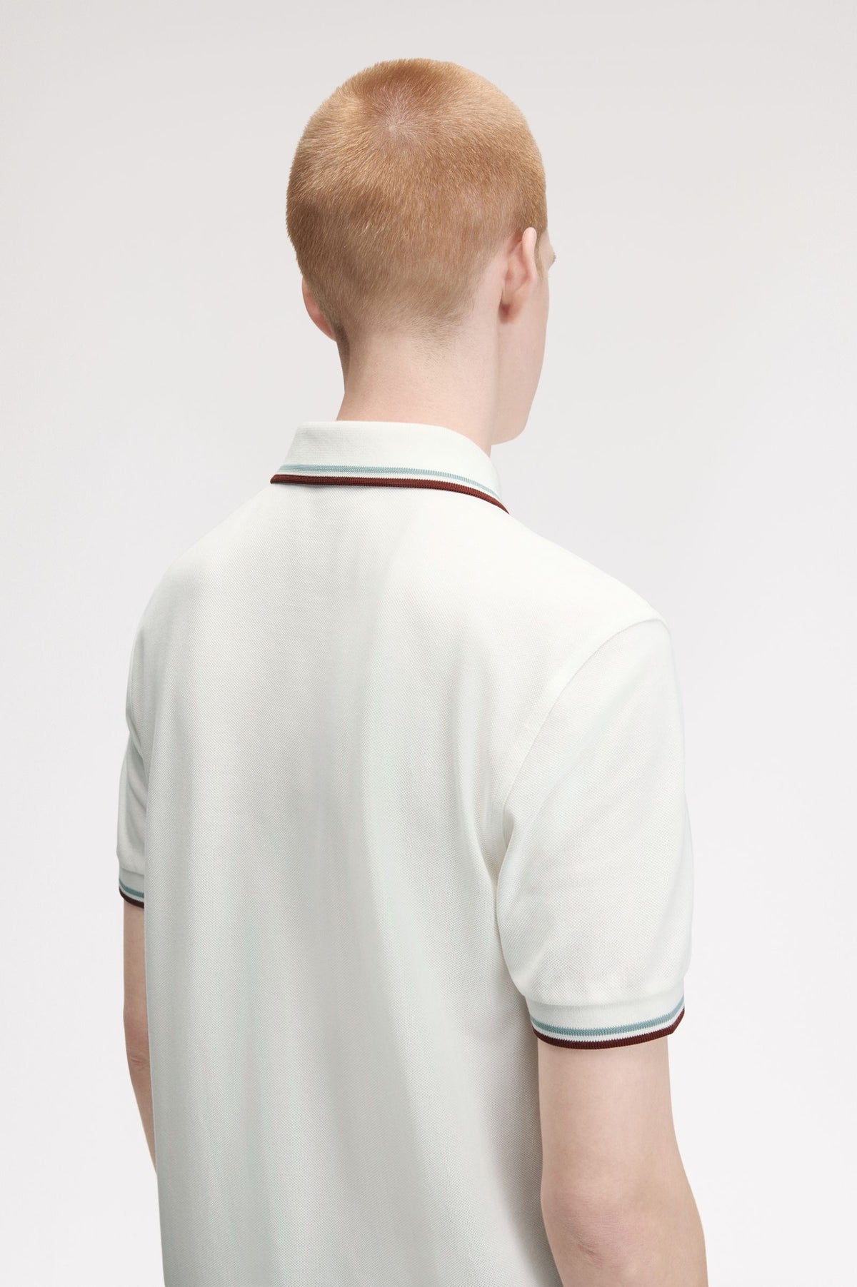 Fred Perry Polo M3600 Snow White / Silver Blue / Brandy