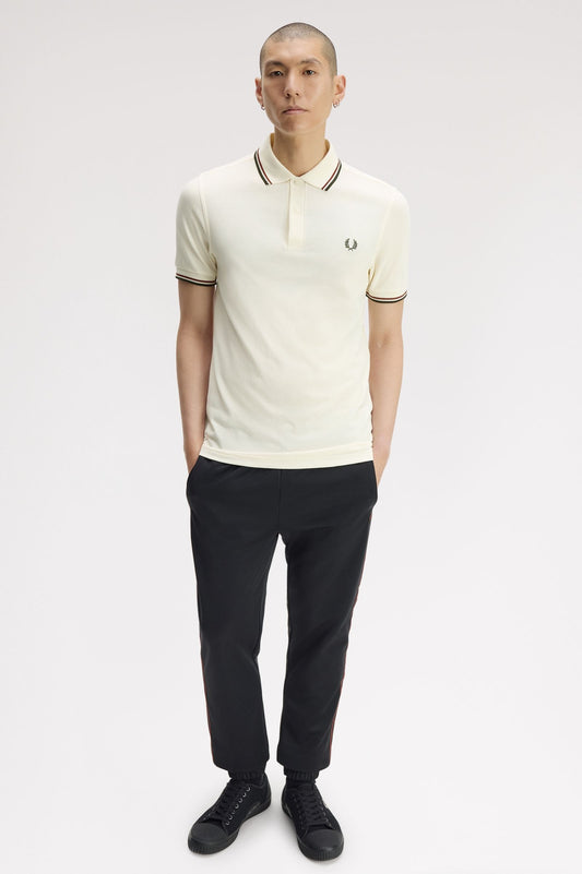 Fred Perry Polo M3600 Ecru / Brandy / night Green