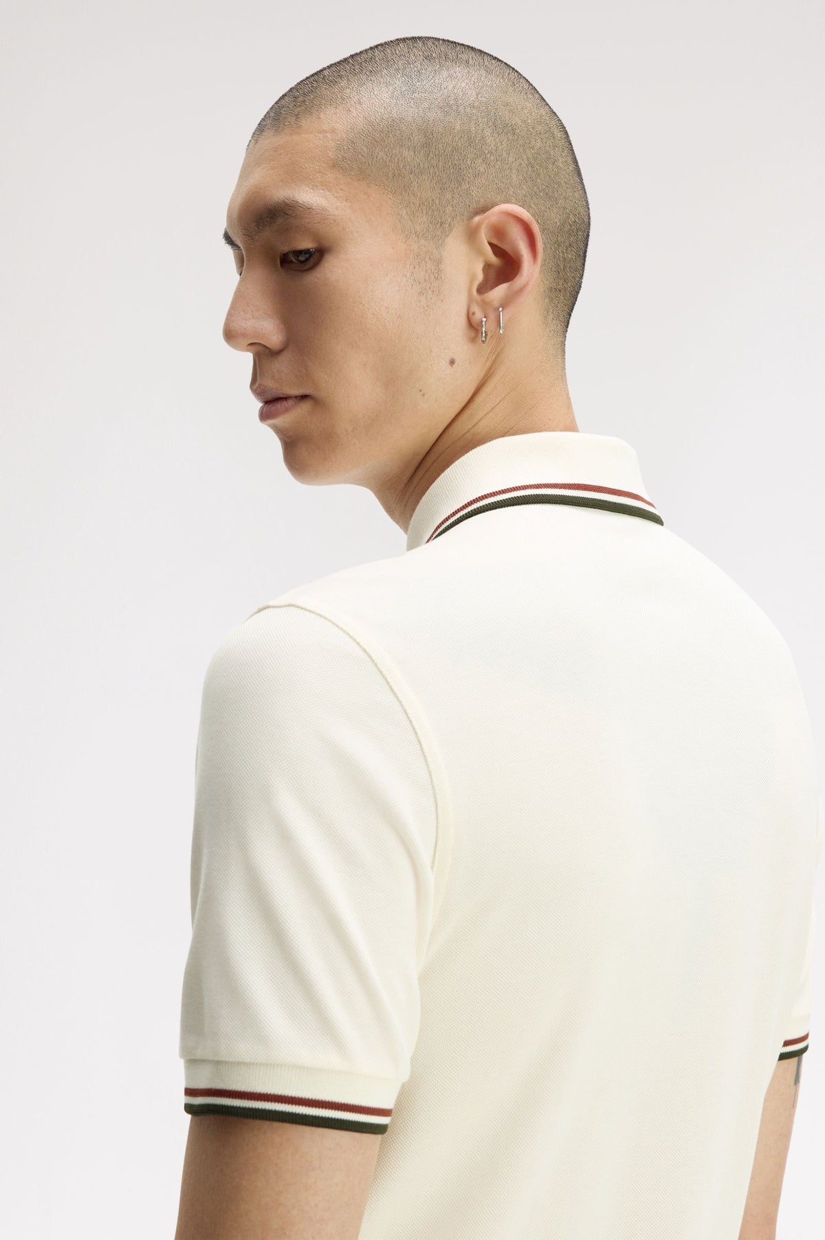 Fred Perry Polo M3600 Ecru / Brandy / night Green