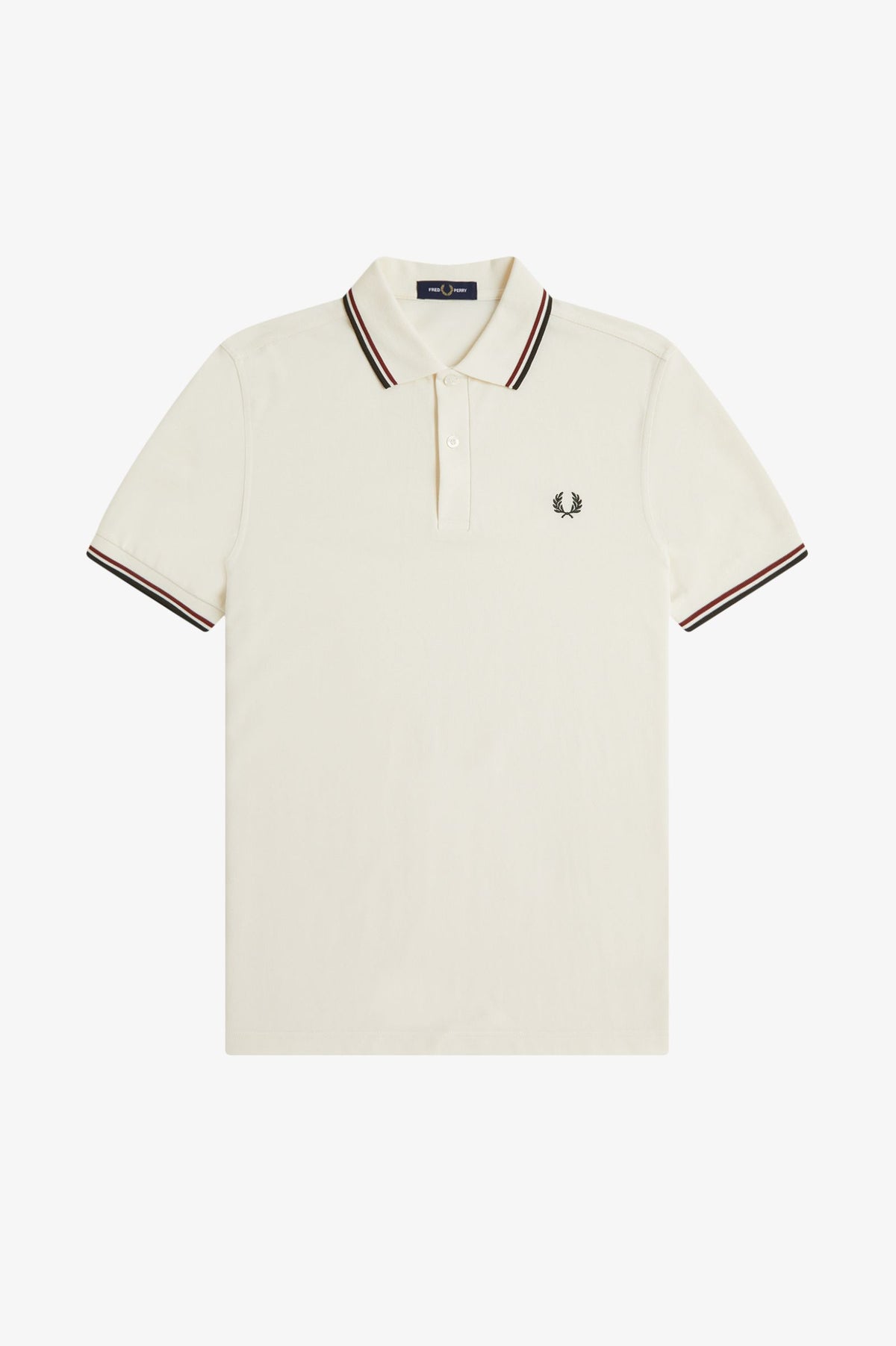 Fred Perry Polo M3600 Ecru / Brandy / night Green