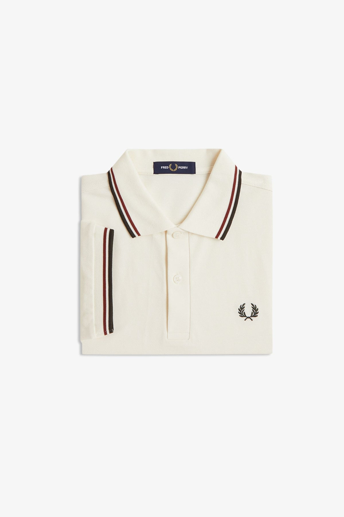 Fred Perry Polo M3600 Ecru / Brandy / night Green