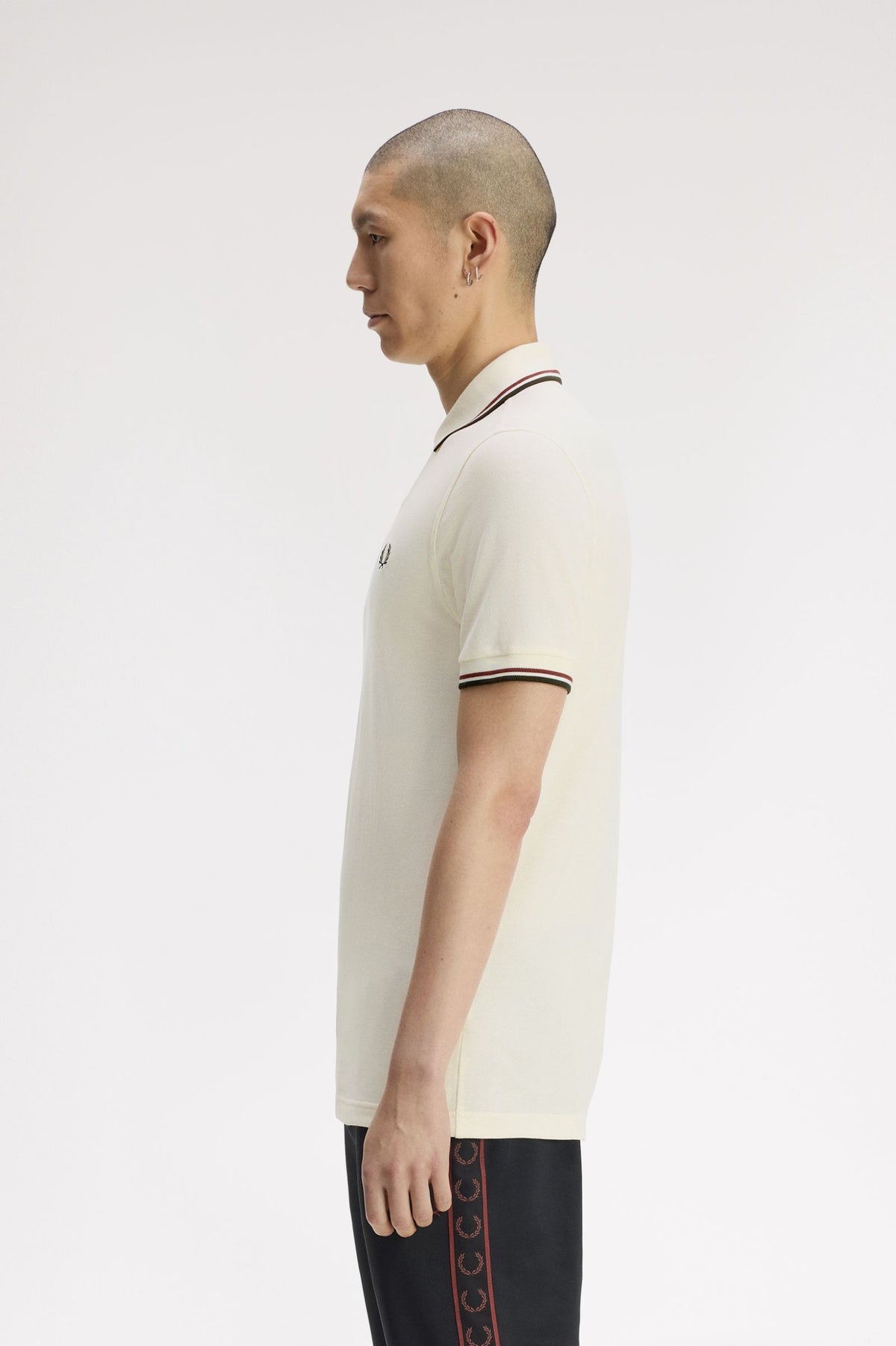 Fred Perry Polo M3600 Ecru / Brandy / night Green