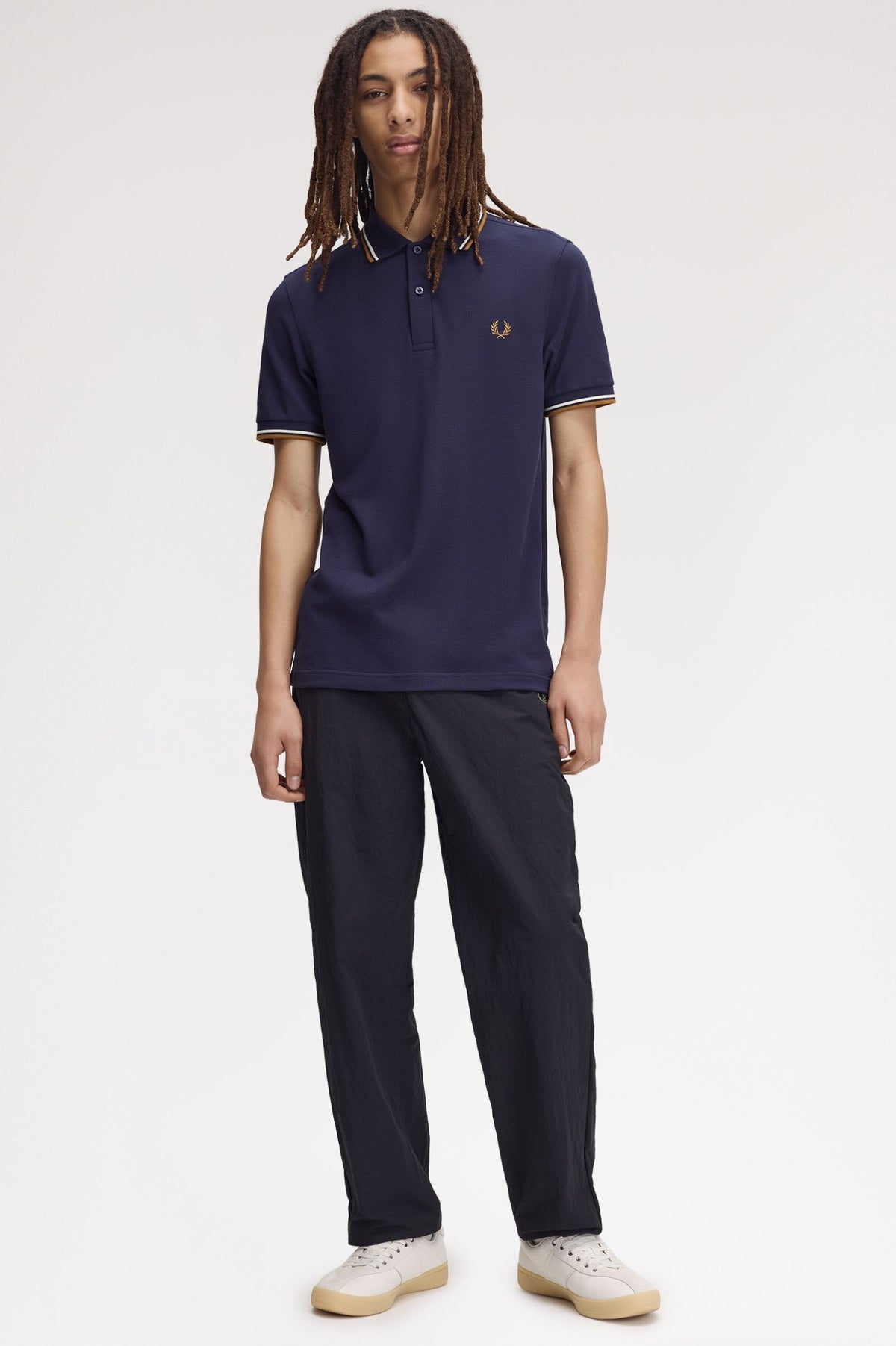 Fred Perry Polo M3600 Twillight Navy / Snow White / Dark Caramel
