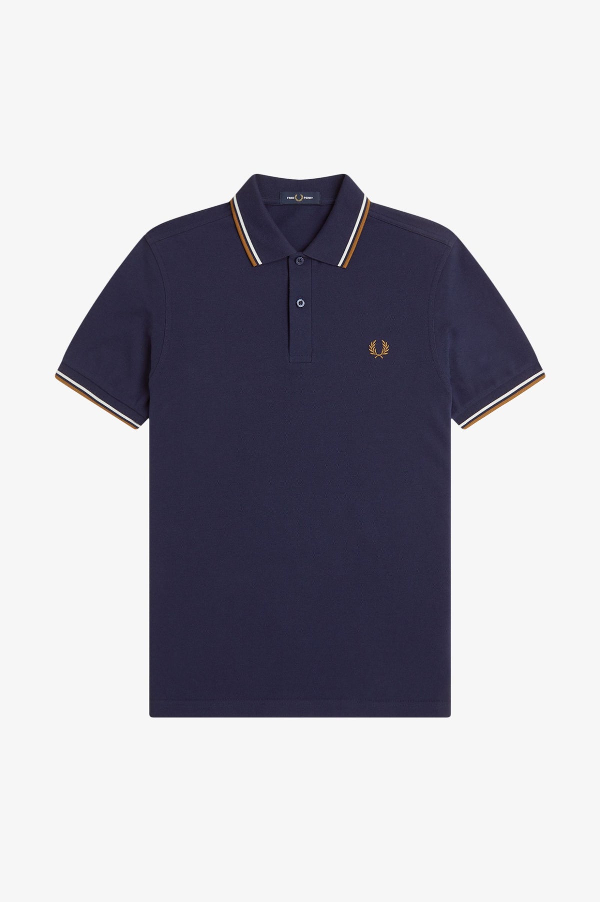 Fred Perry Polo M3600 Twillight Navy / Snow White / Dark Caramel