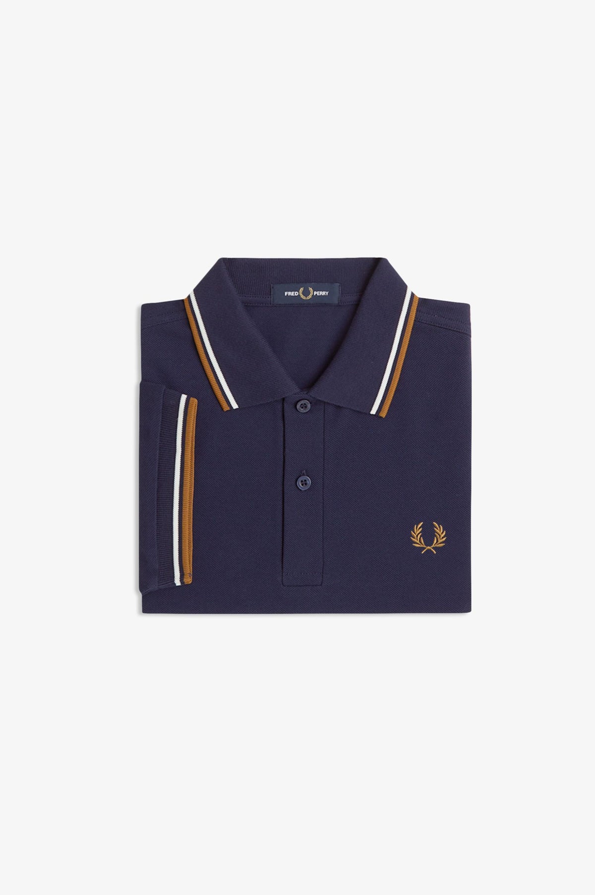 Fred Perry Polo M3600 Twillight Navy / Snow White / Dark Caramel