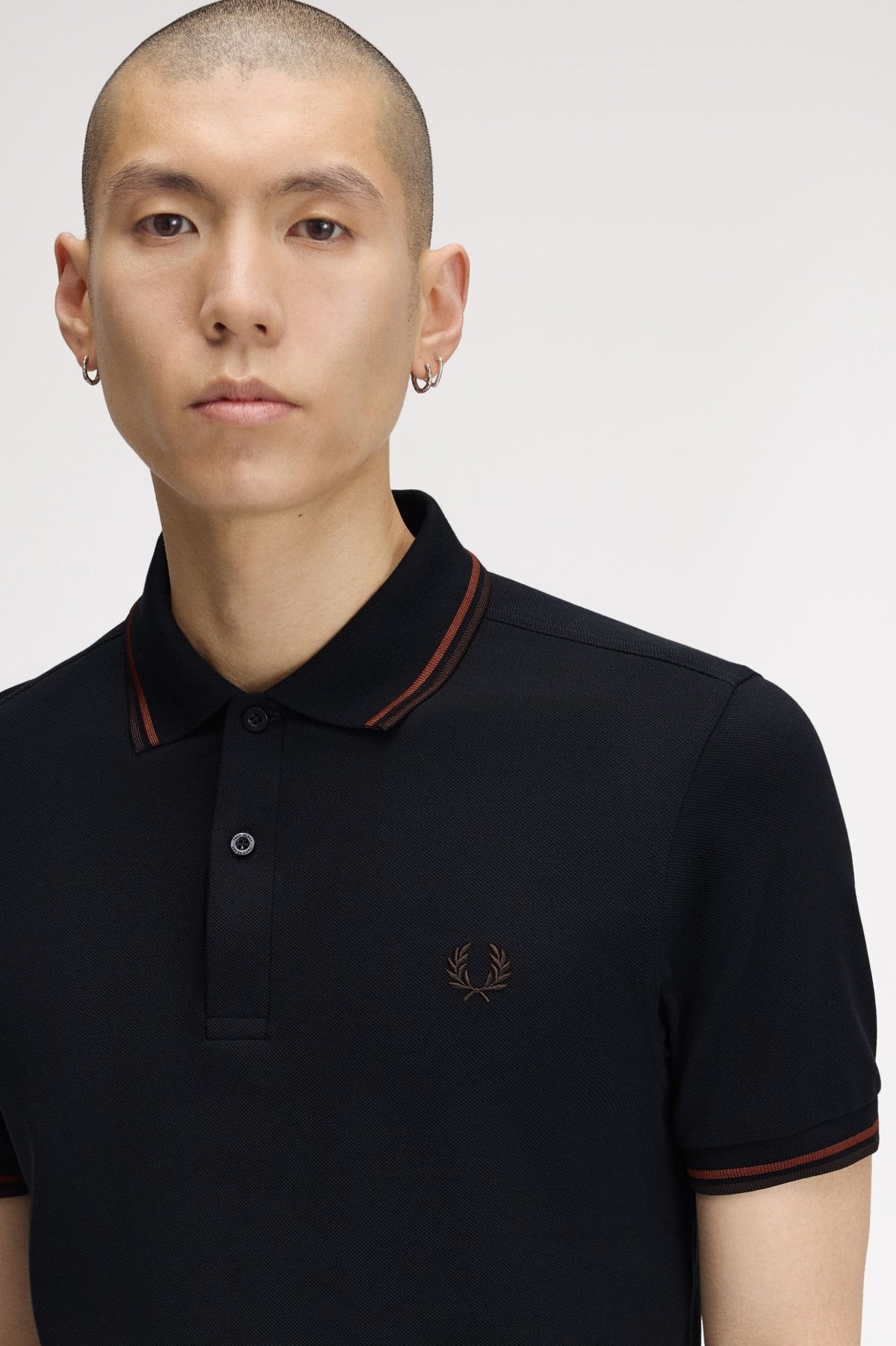 Fred Perry Polo M3600 Navy / Brandy / Rick Brown