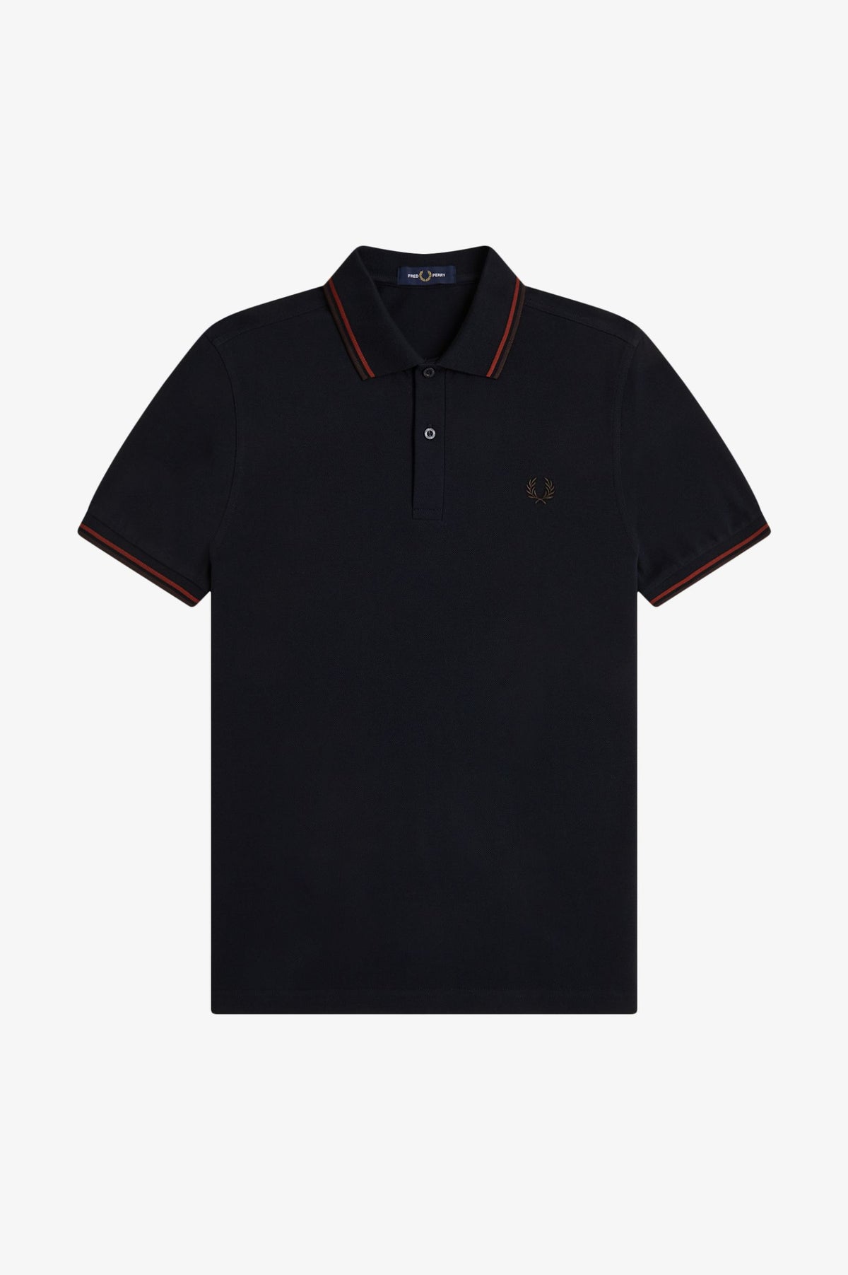 Fred Perry Polo M3600 Navy / Brandy / Rick Brown