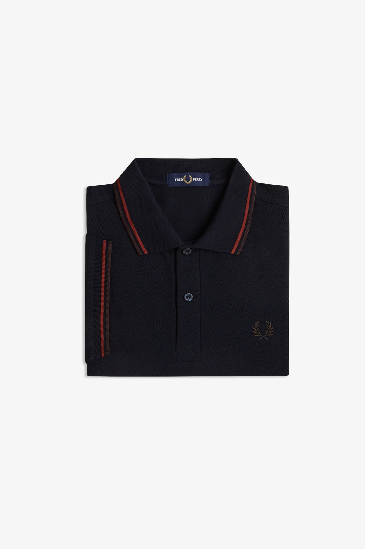 Fred Perry Polo M3600 Navy / Brandy / Rick Brown