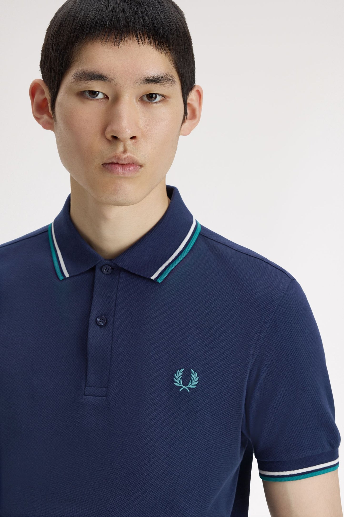 Fred Perry Polo M3600 Tennis Blue / Snow White / Deep Mint